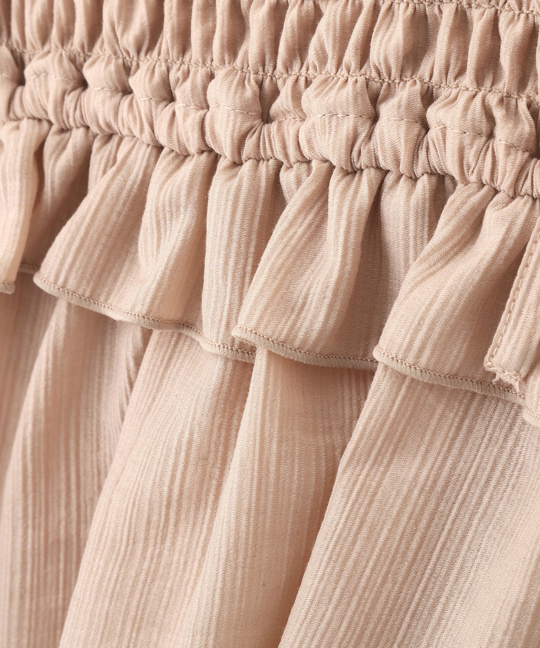  「フロントリボンペプラム楊柳ブラウス」|シャツ・ブラウス|