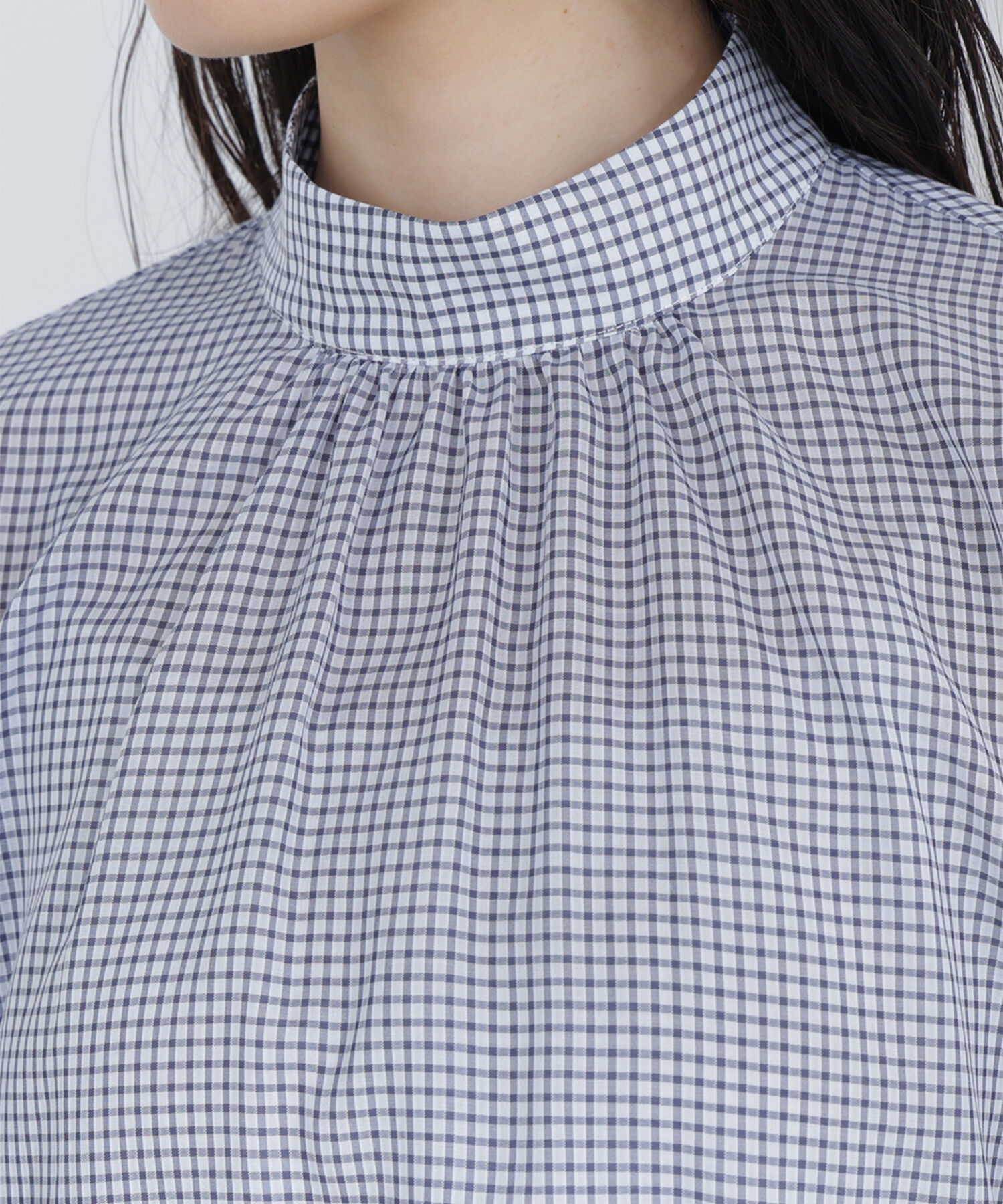  「ミニチェック2wayボウタイブラウス」|シャツ・ブラウス|