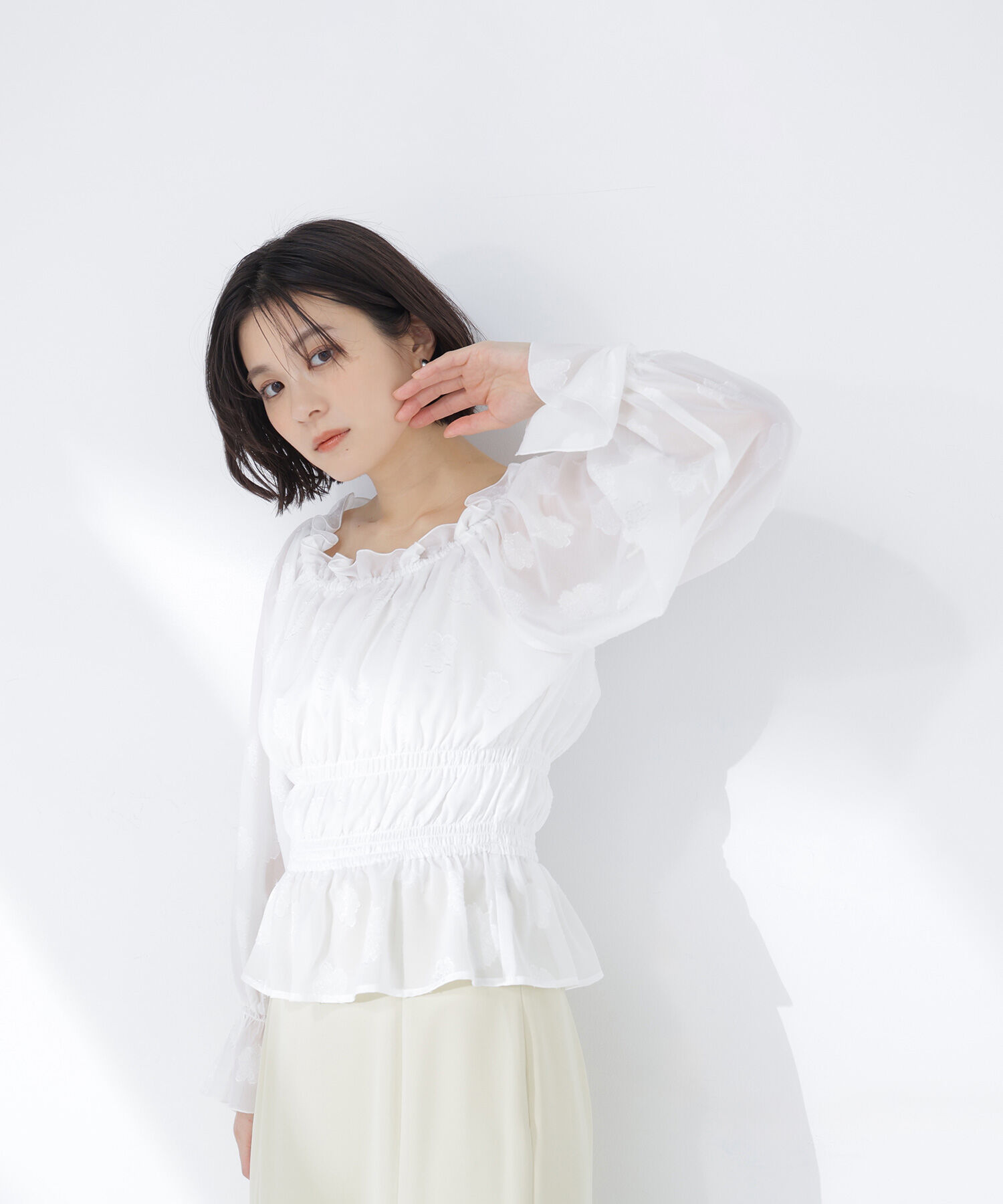  「フラワージャガードブラウス」|シャツ・ブラウス|