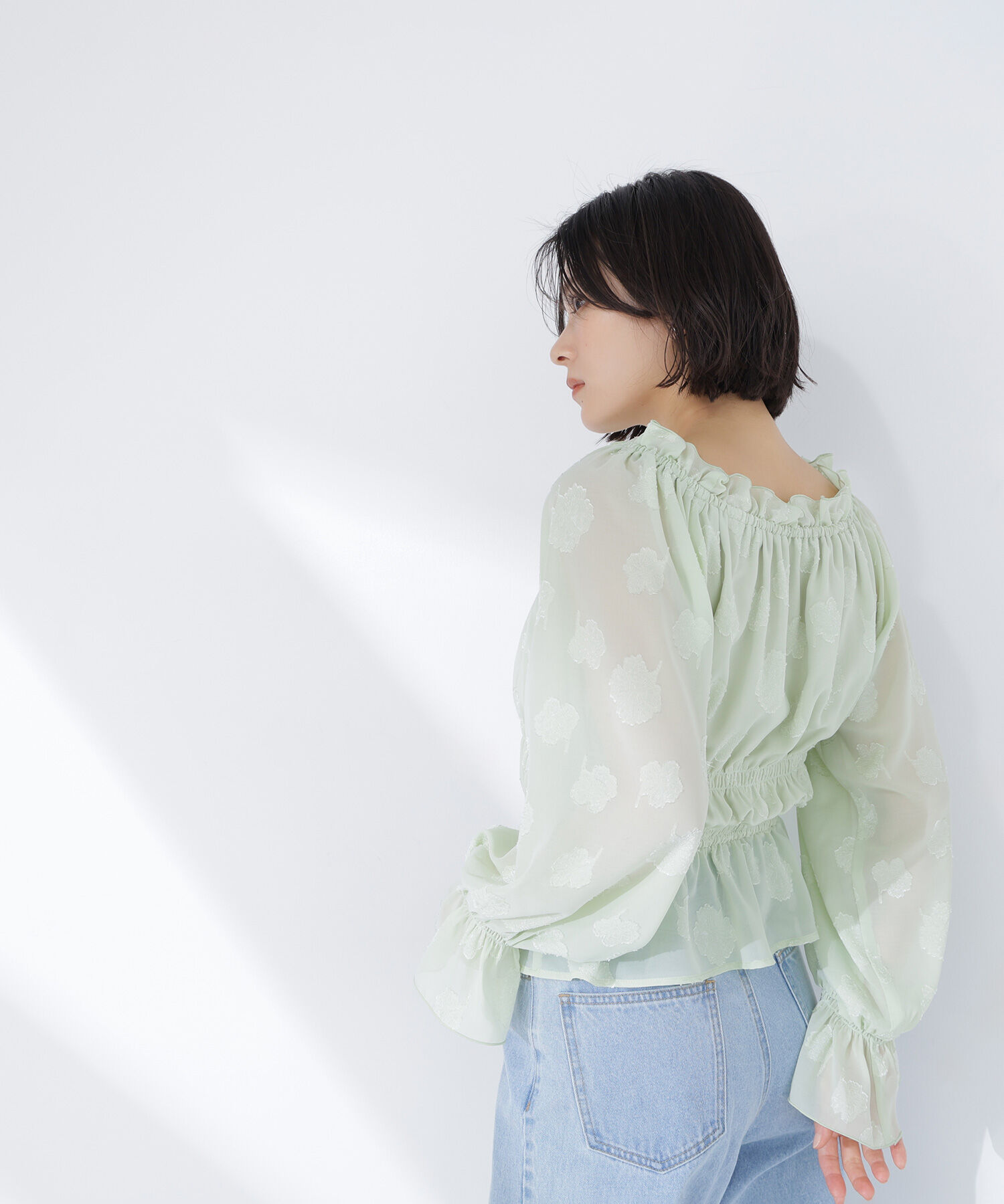  「フラワージャガードブラウス」|シャツ・ブラウス|