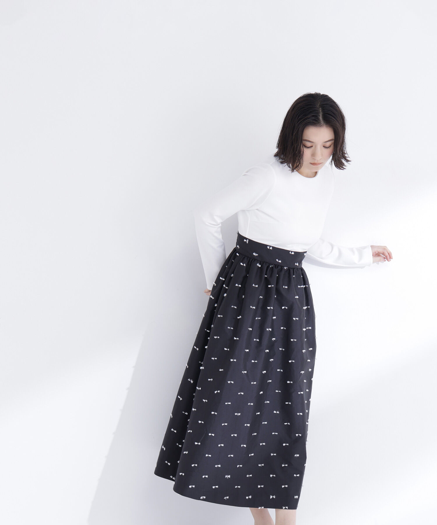  「リボンジャガードドッキングワンピース」|ワンピース|