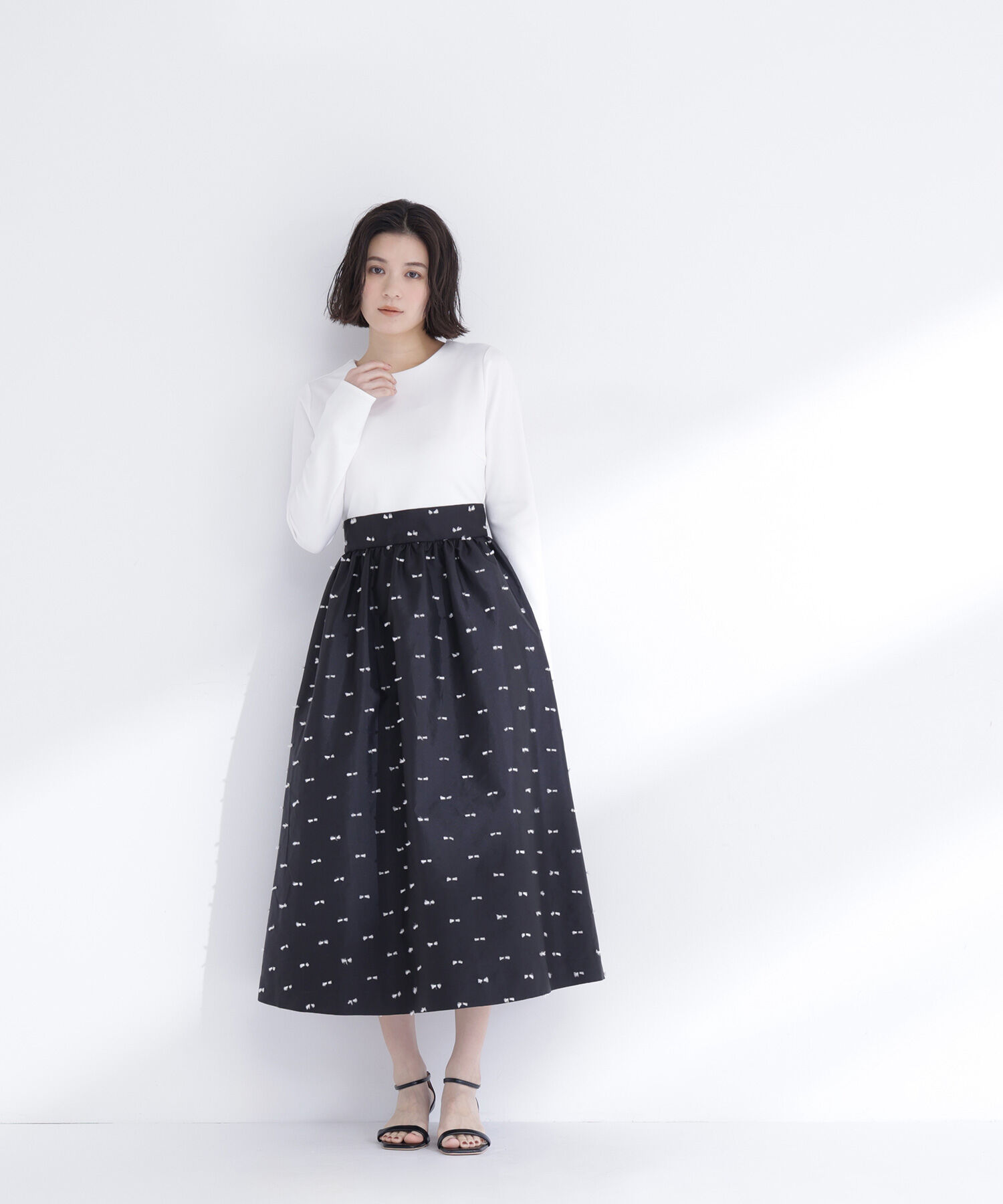  「リボンジャガードドッキングワンピース」|ワンピース|