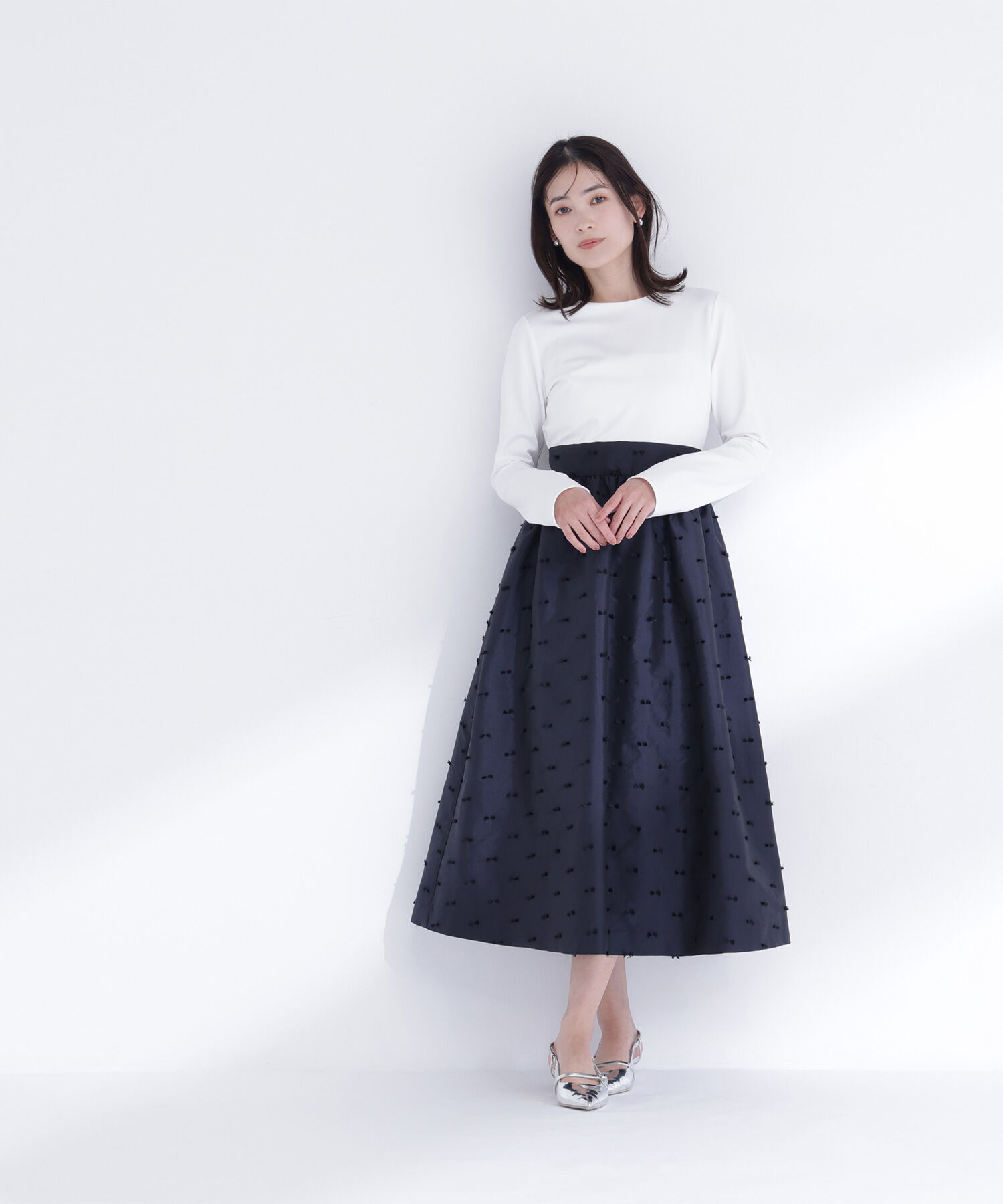  「リボンジャガードドッキングワンピース」|ワンピース|