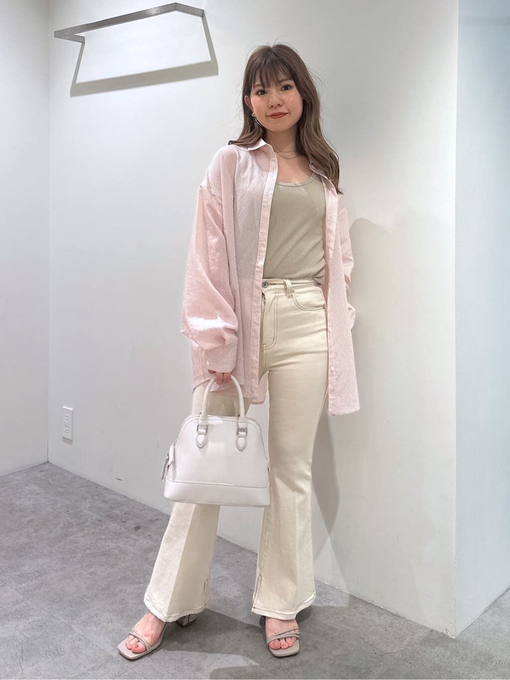  「[低身長サイズ/Sシリーズ]内スリットベルボトムデニムパンツ」|その他|