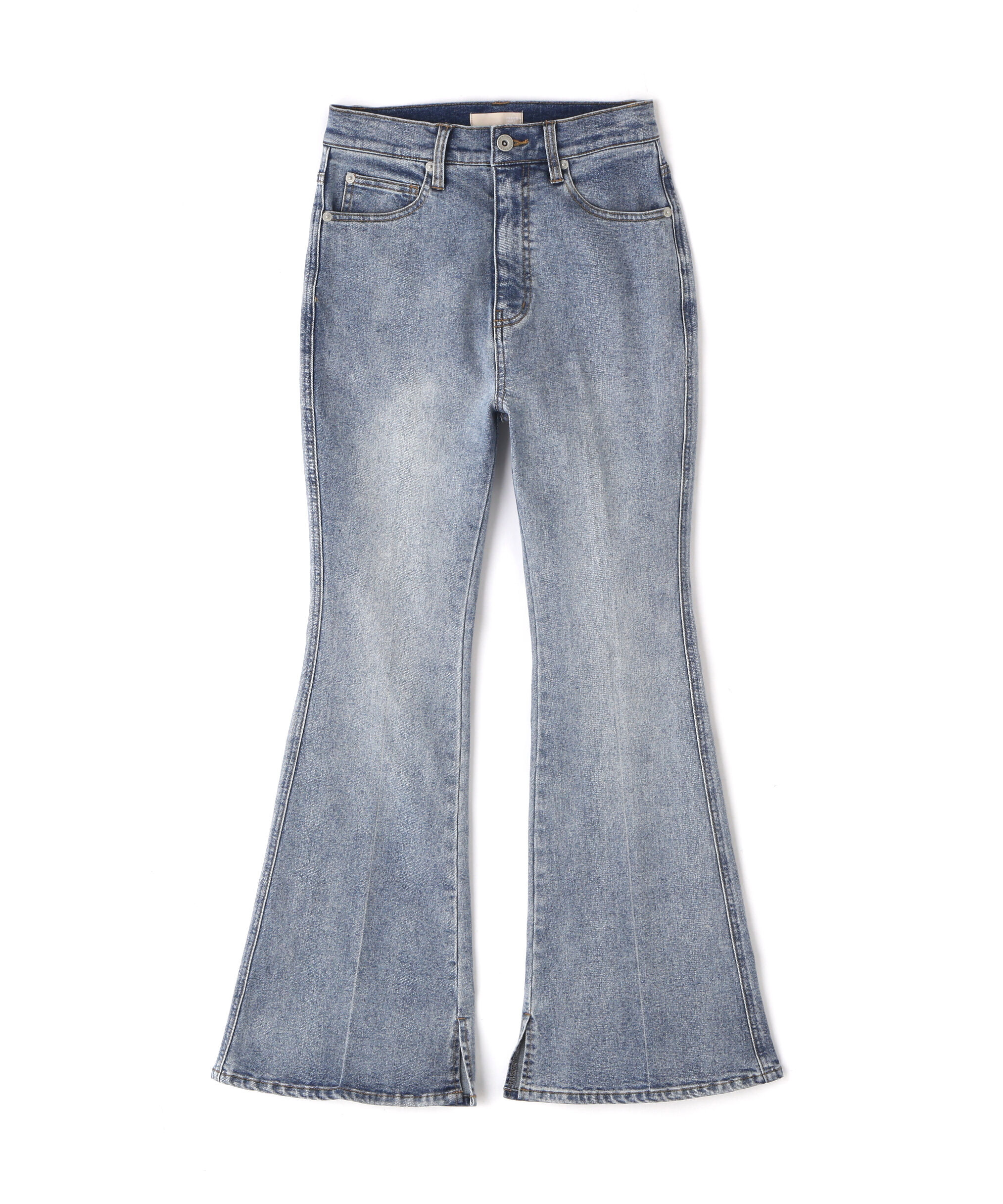  「[低身長サイズ/Sシリーズ]内スリットベルボトムデニムパンツ」|その他|