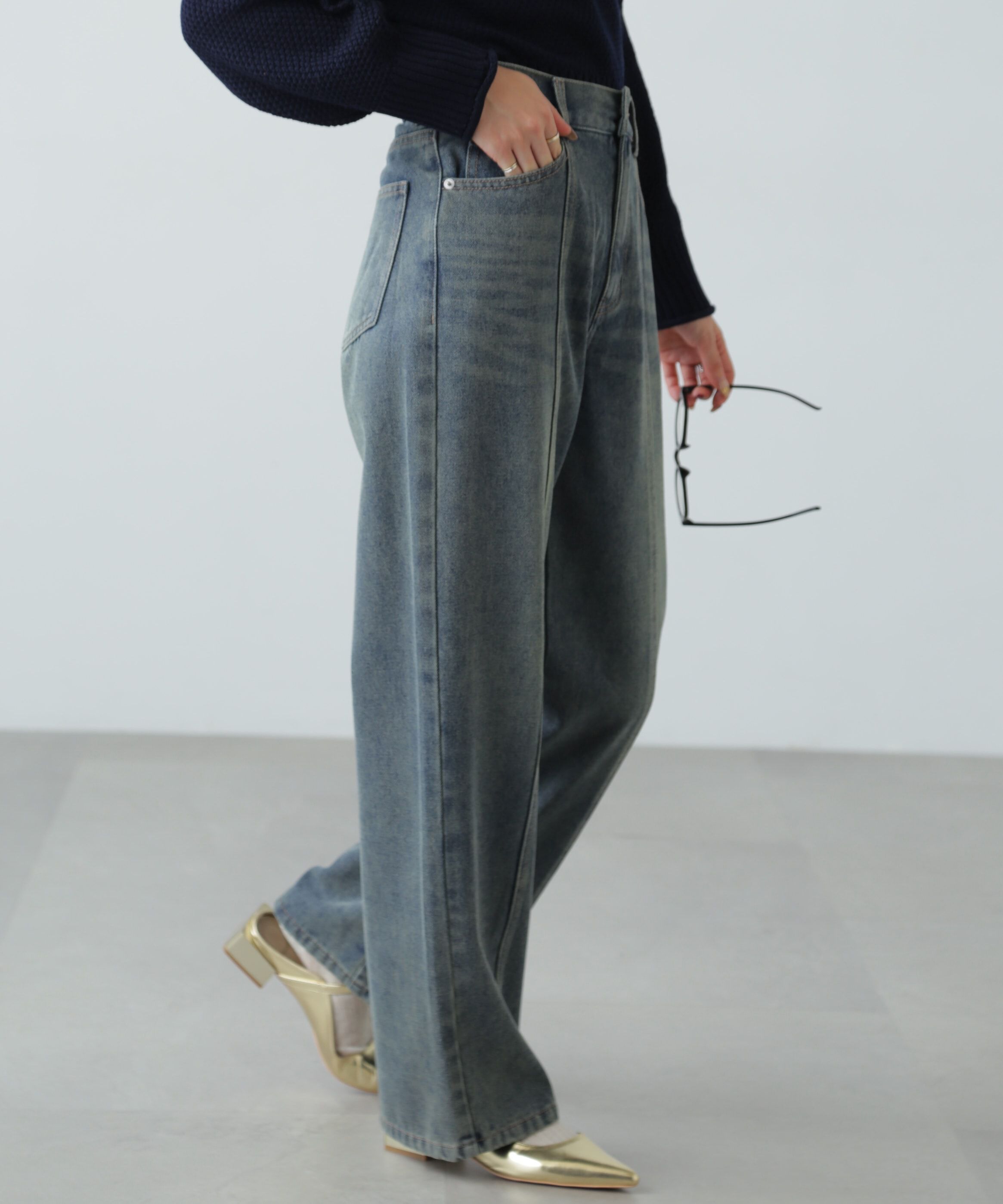  「センターシームストレートデニム」|その他|