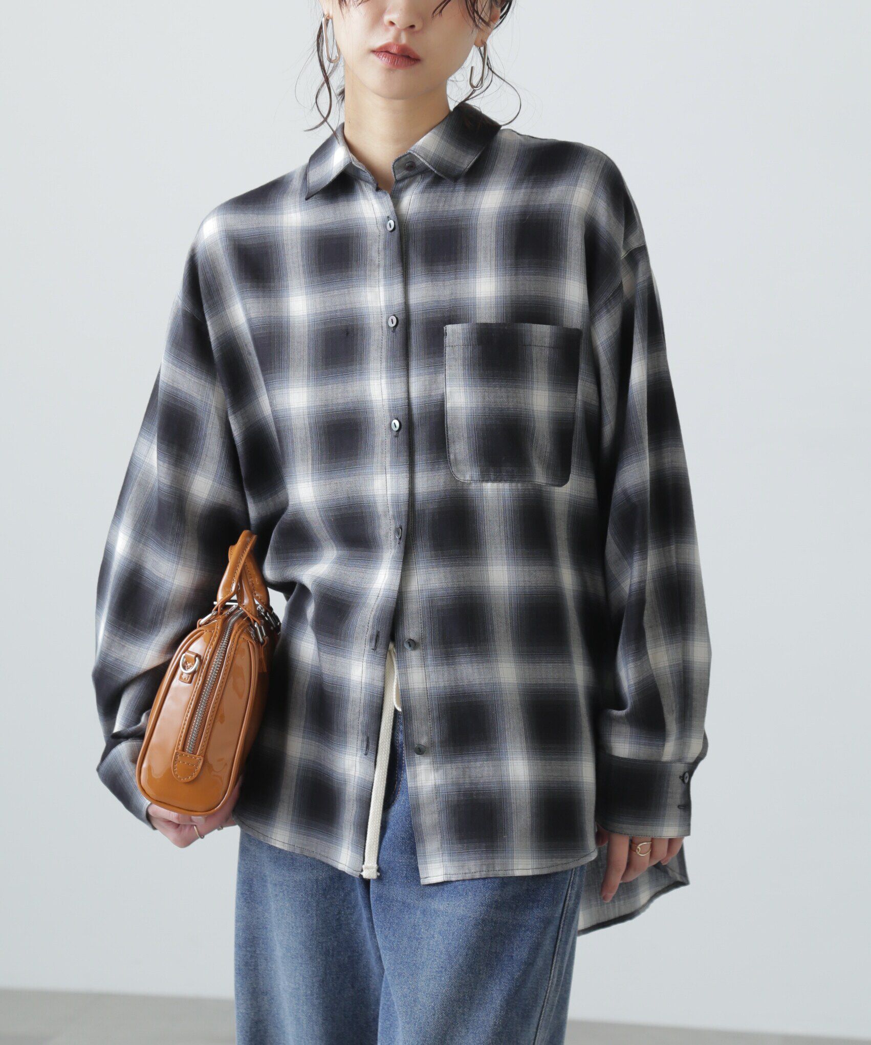  「オンブレチェックビッグシャツ」|シャツ・ブラウス|