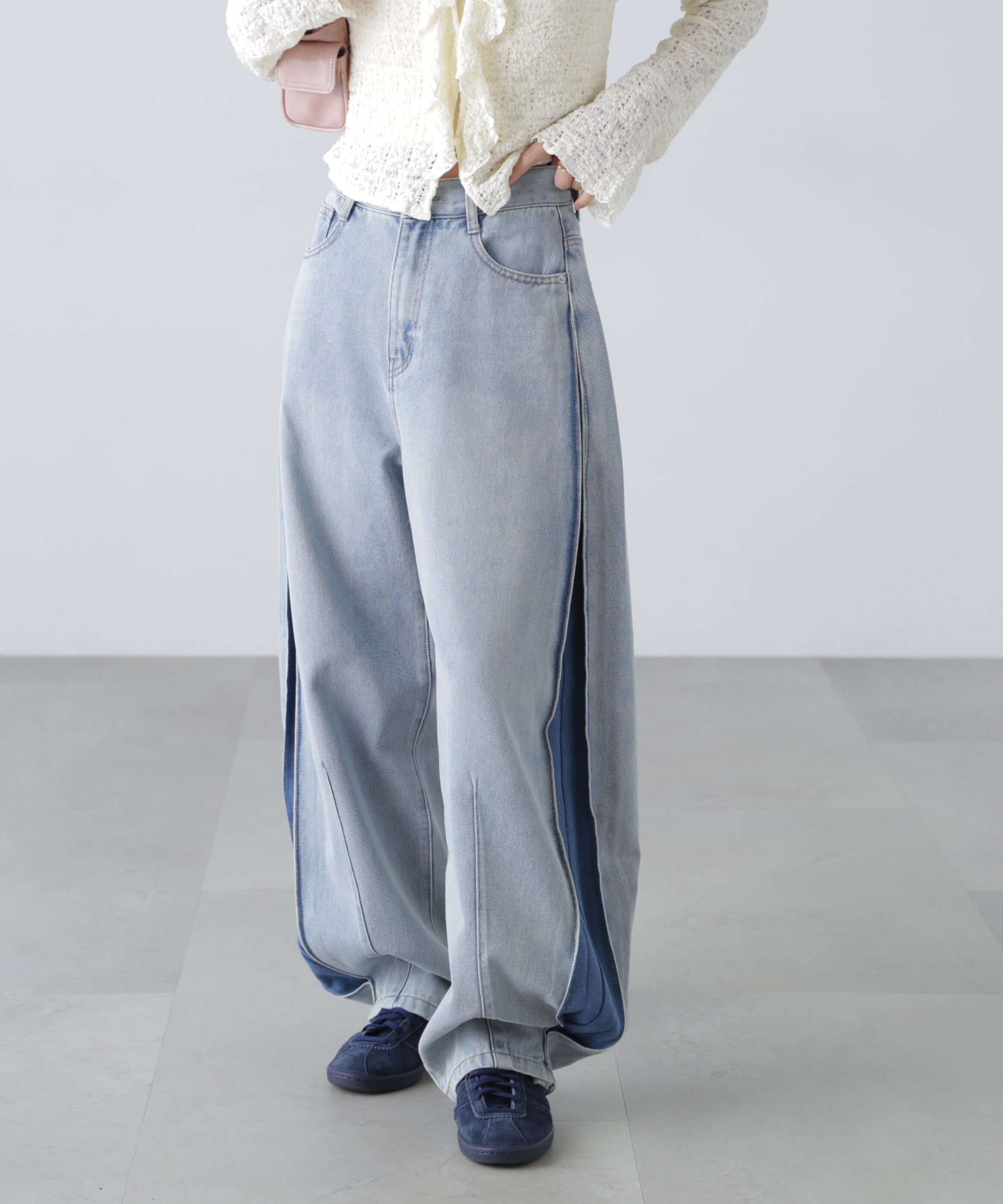  「[低身長サイズ/Sシリーズ]サイドタックカーブデニムパンツ」|その他|