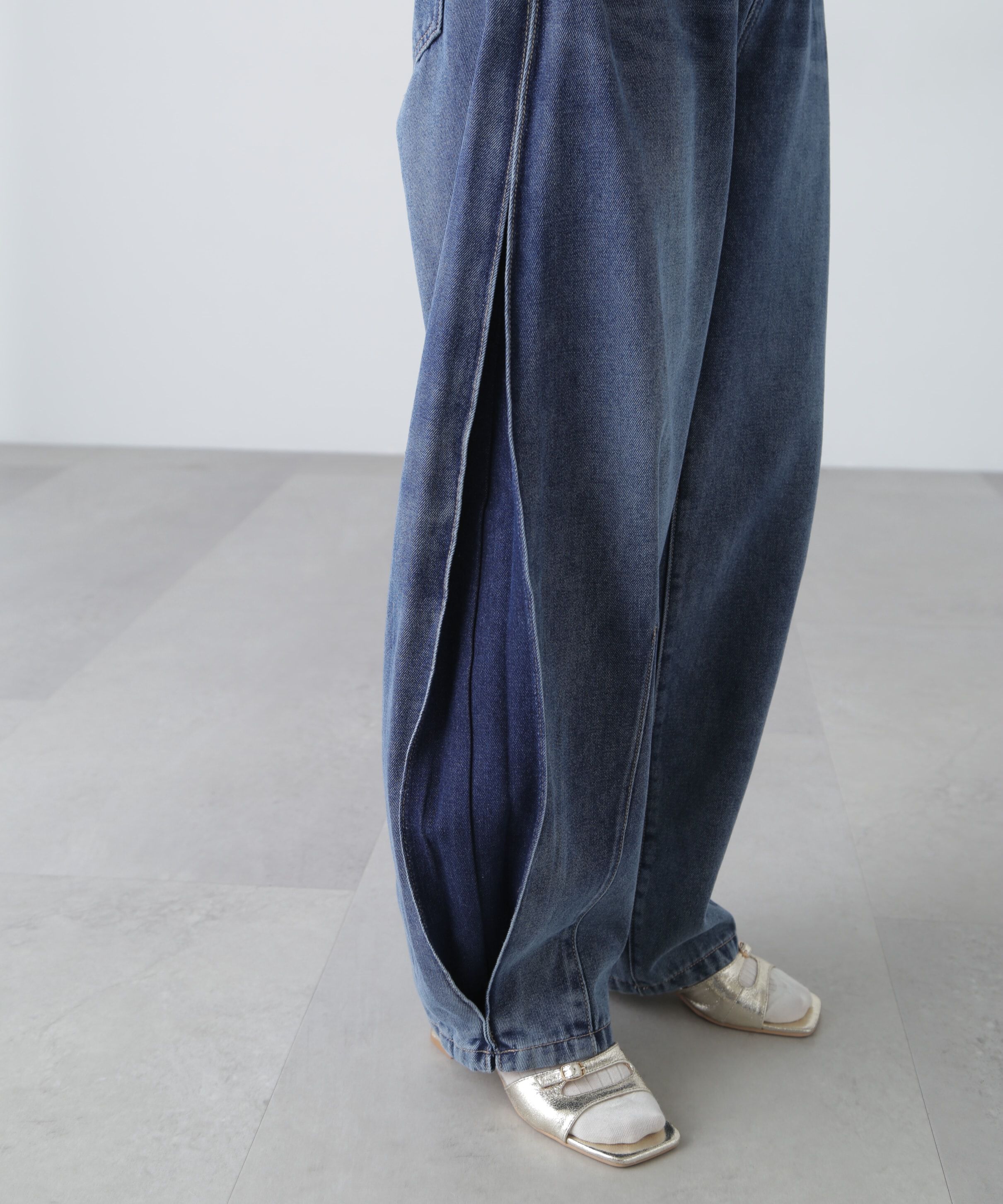  「[低身長サイズ/Sシリーズ]サイドタックカーブデニムパンツ」|その他|