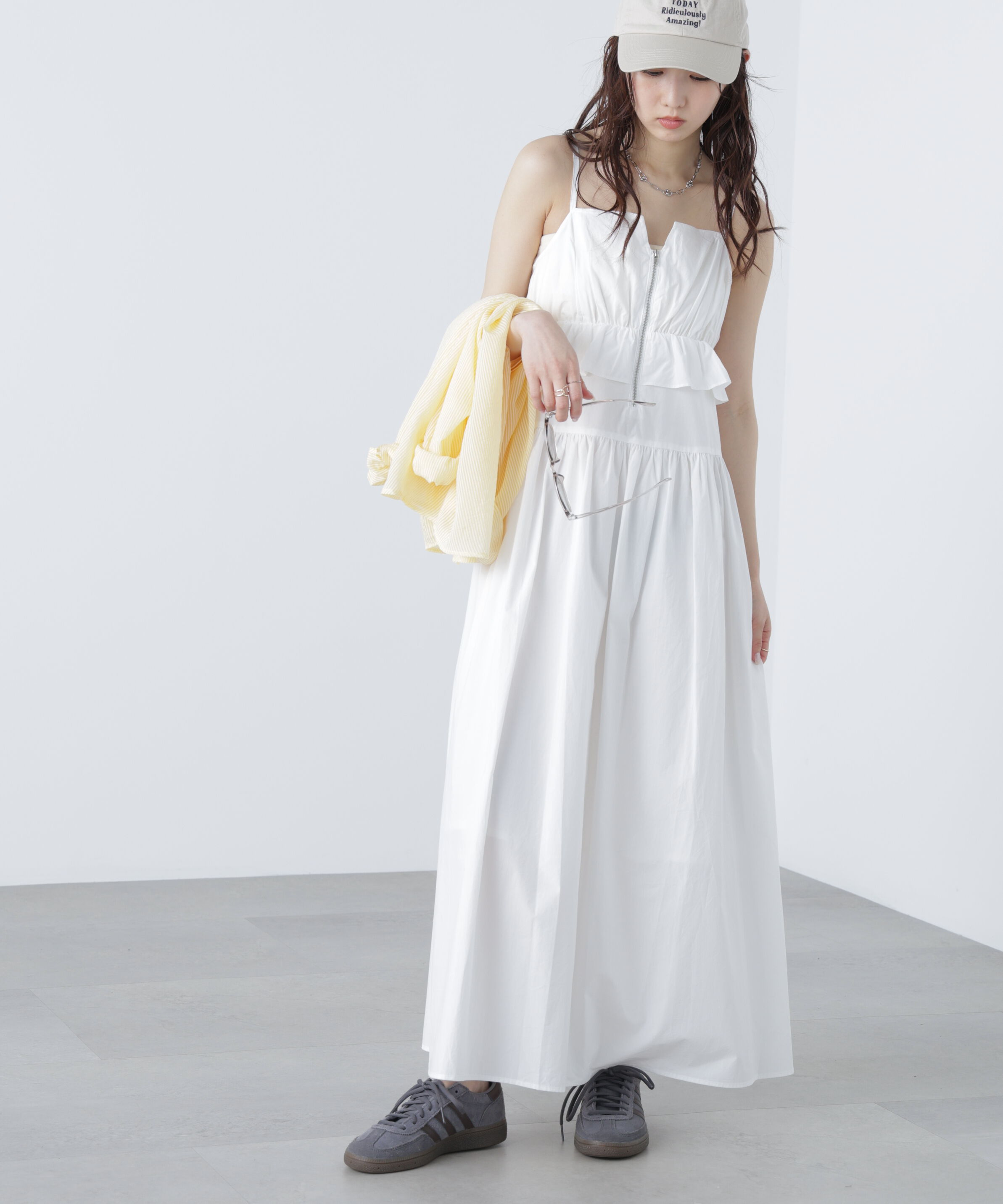  「ペプラムキャミティアードワンピース」|ワンピース|