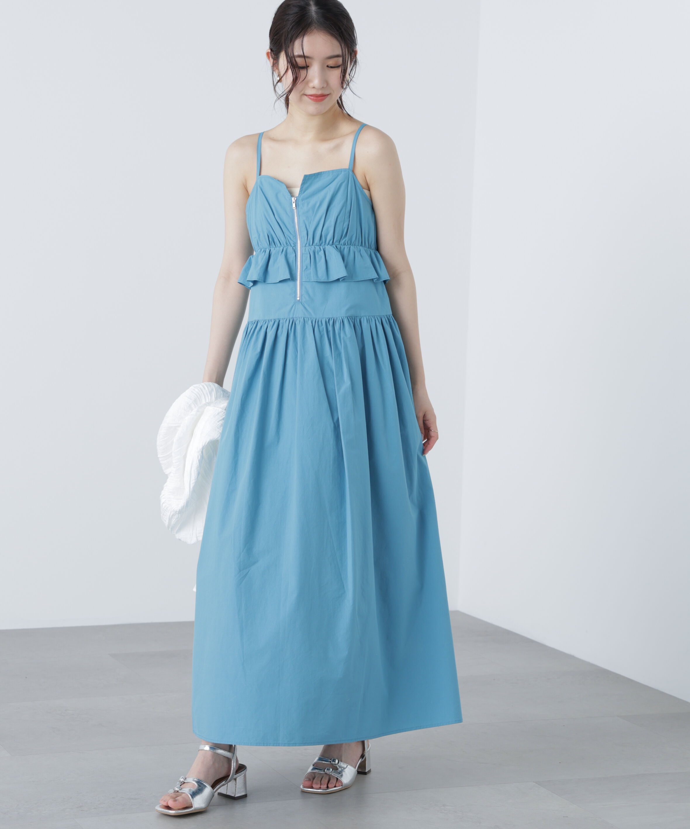  「ペプラムキャミティアードワンピース」|ワンピース|