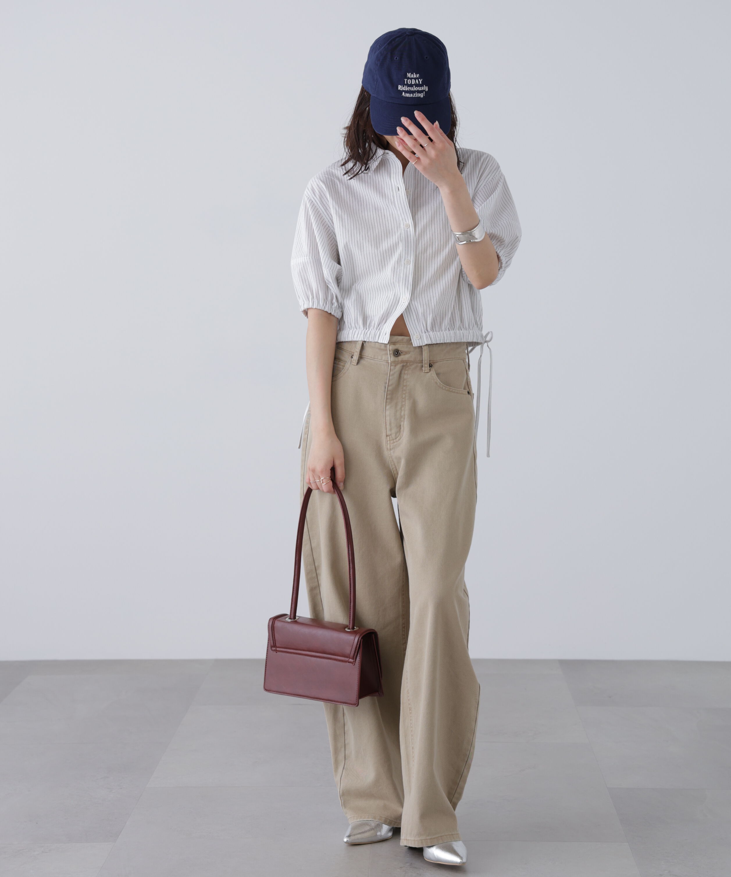  「裾ドロスト半袖ブラウス」|シャツ・ブラウス|