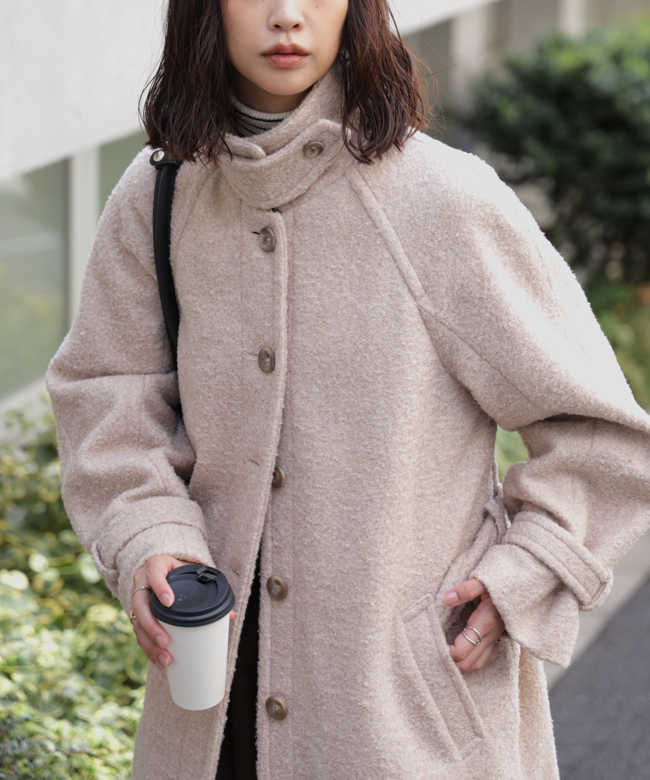  「2wayステンカラーロングコート」|その他|ブラウンミッ 3