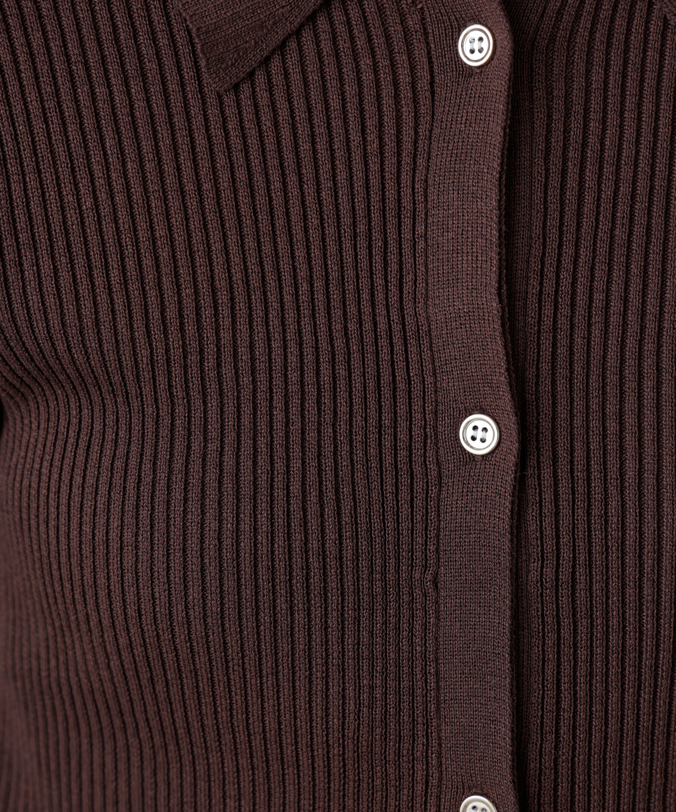  「金ボタン襟リブニット」|ニット・セーター|