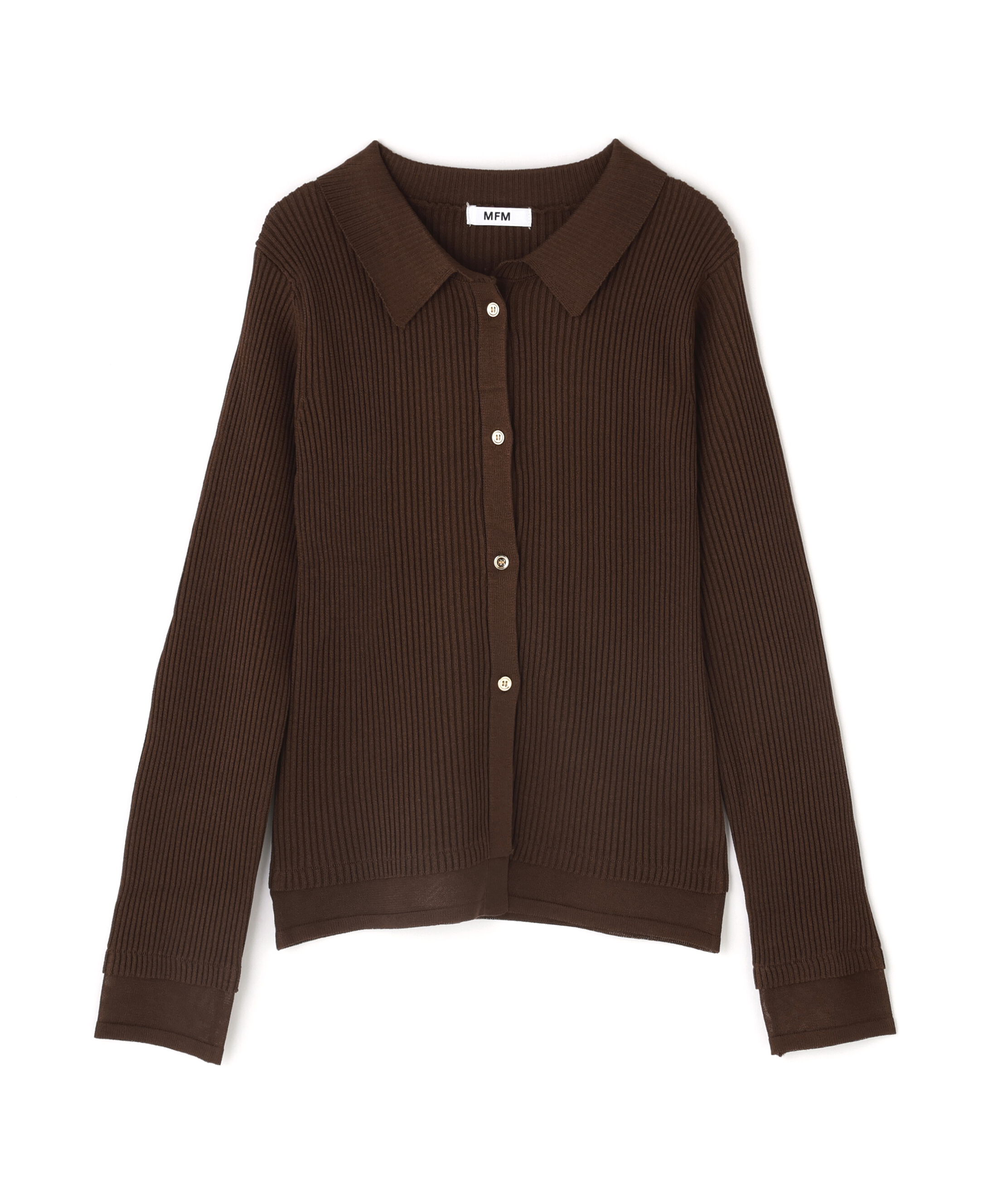  「金ボタン襟リブニット」|ニット・セーター|