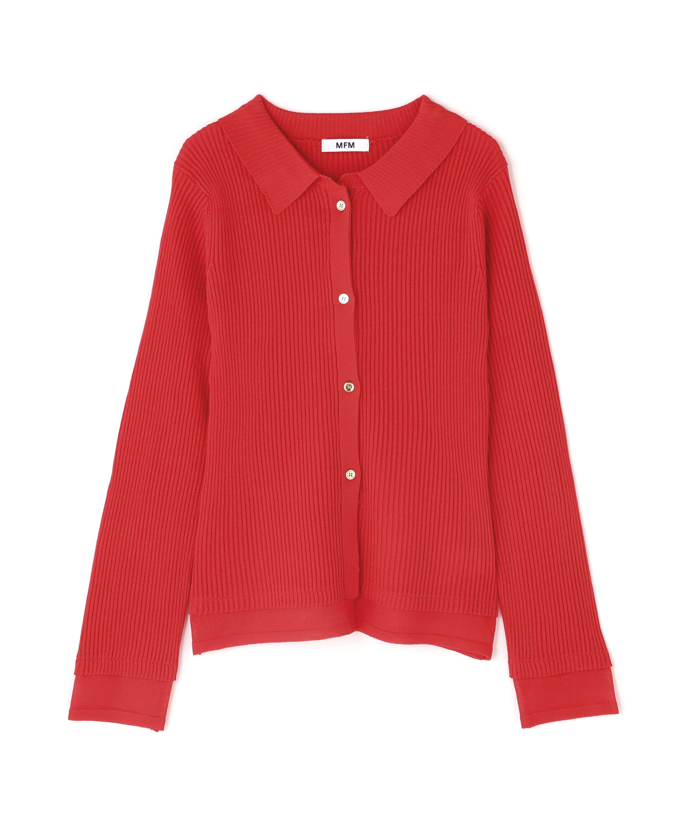  「金ボタン襟リブニット」|ニット・セーター|