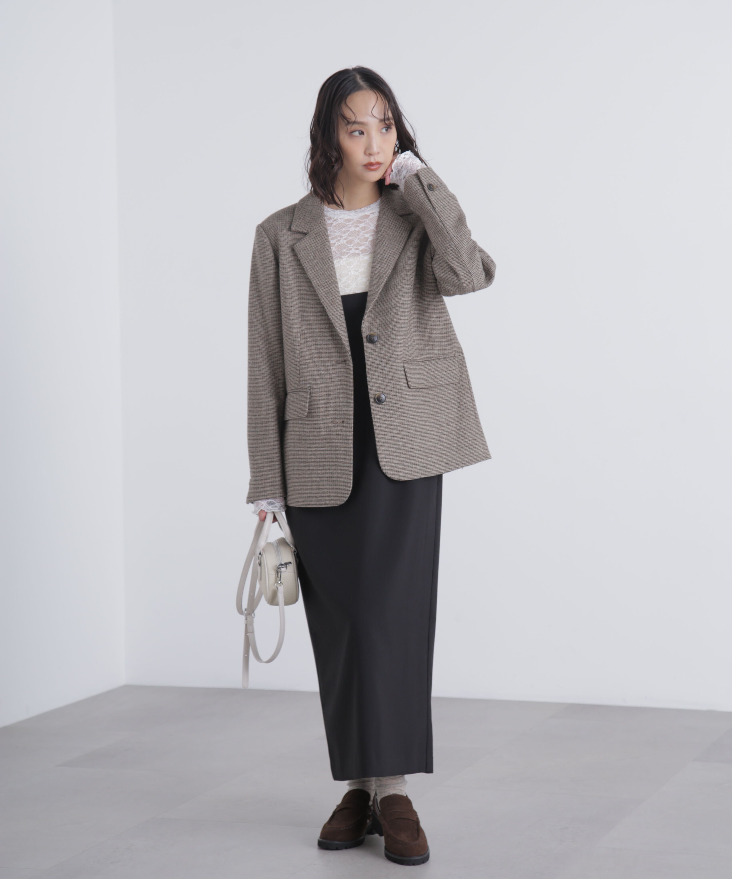  「スクープネックマキシジャンパースカート」|ワンピース|