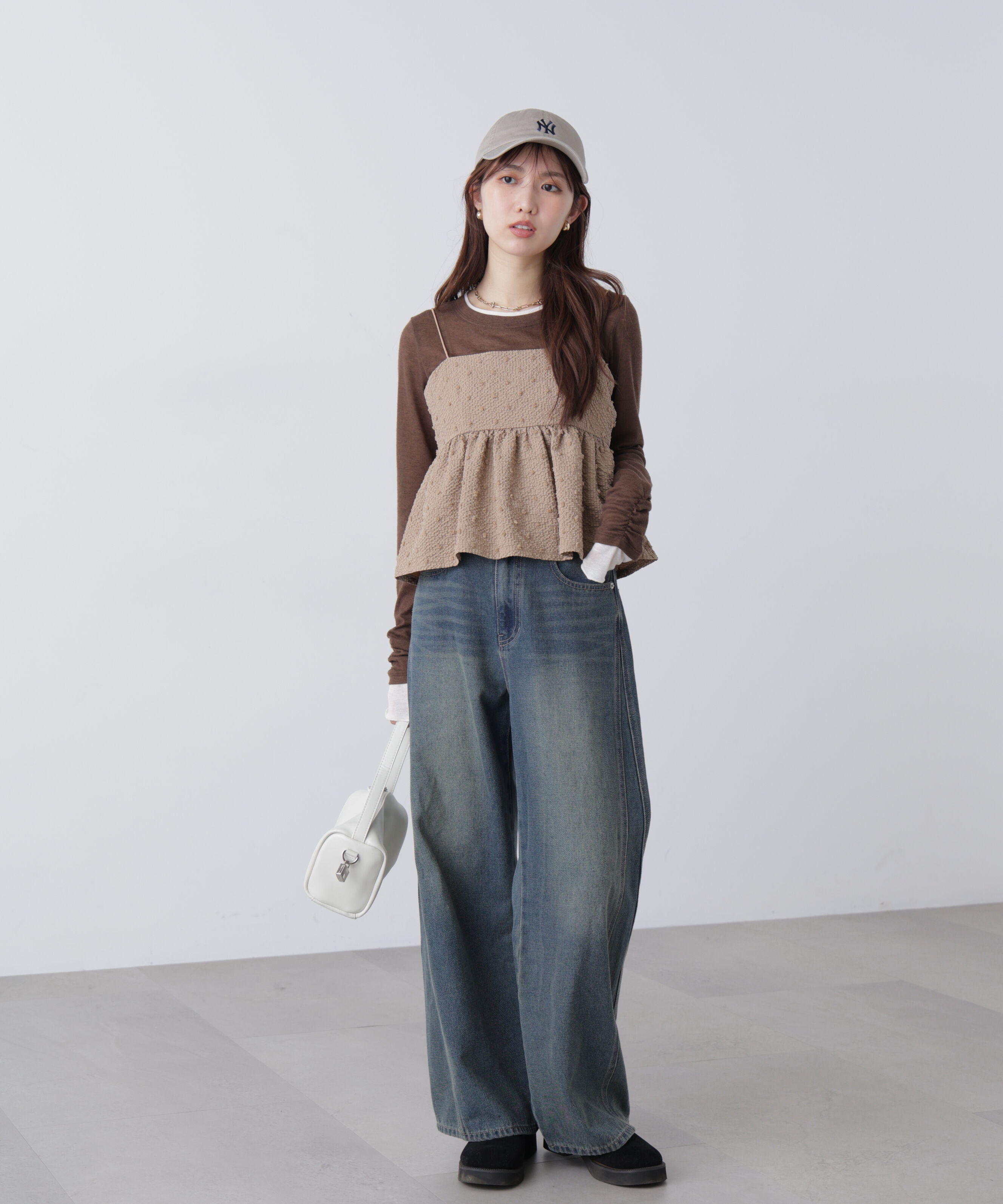  「ドットジャガードキャミソールビスチェ」|シャツ・ブラウス|