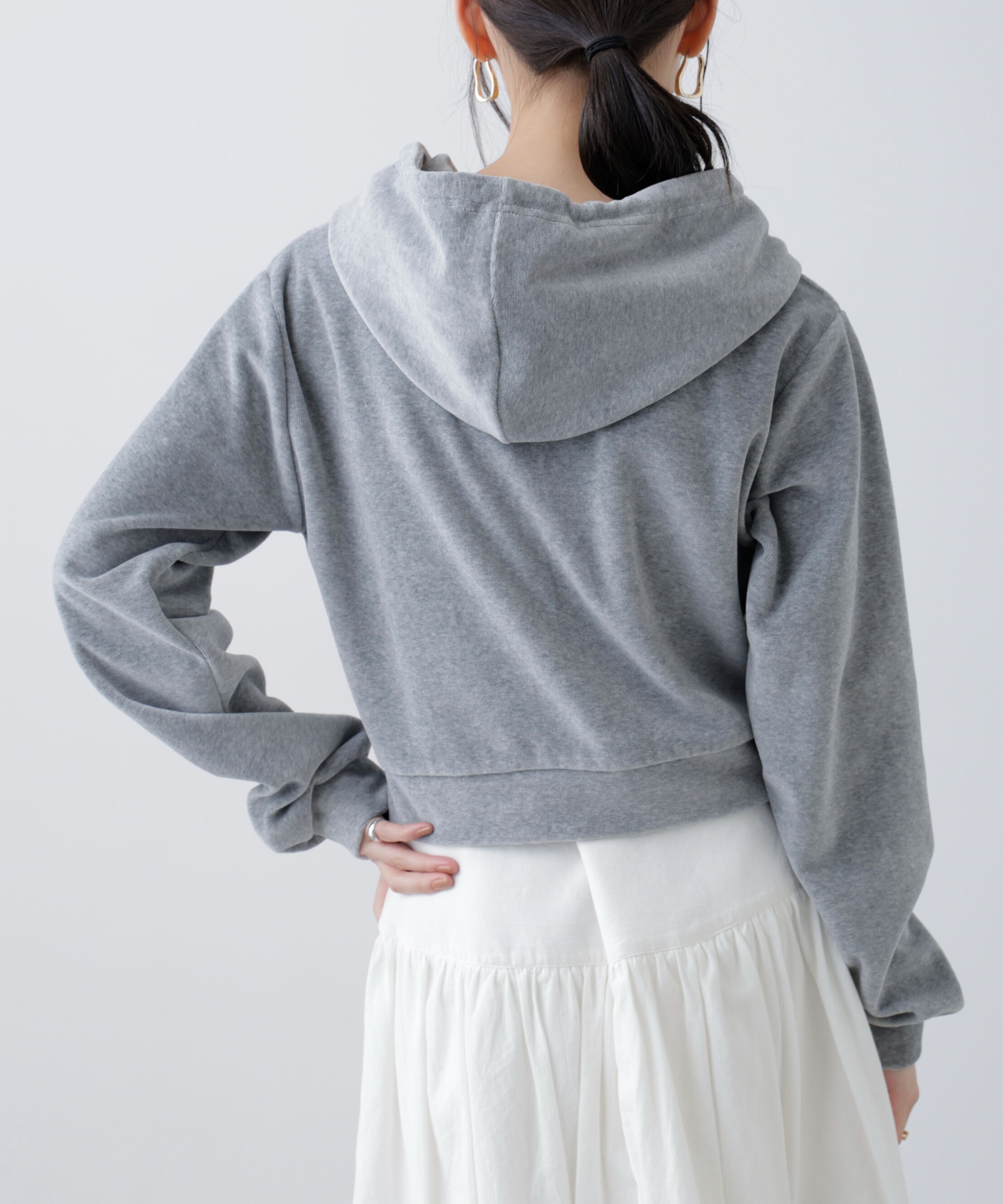  「Ｗジップベロアパーカー」|Tシャツ・カットソー|