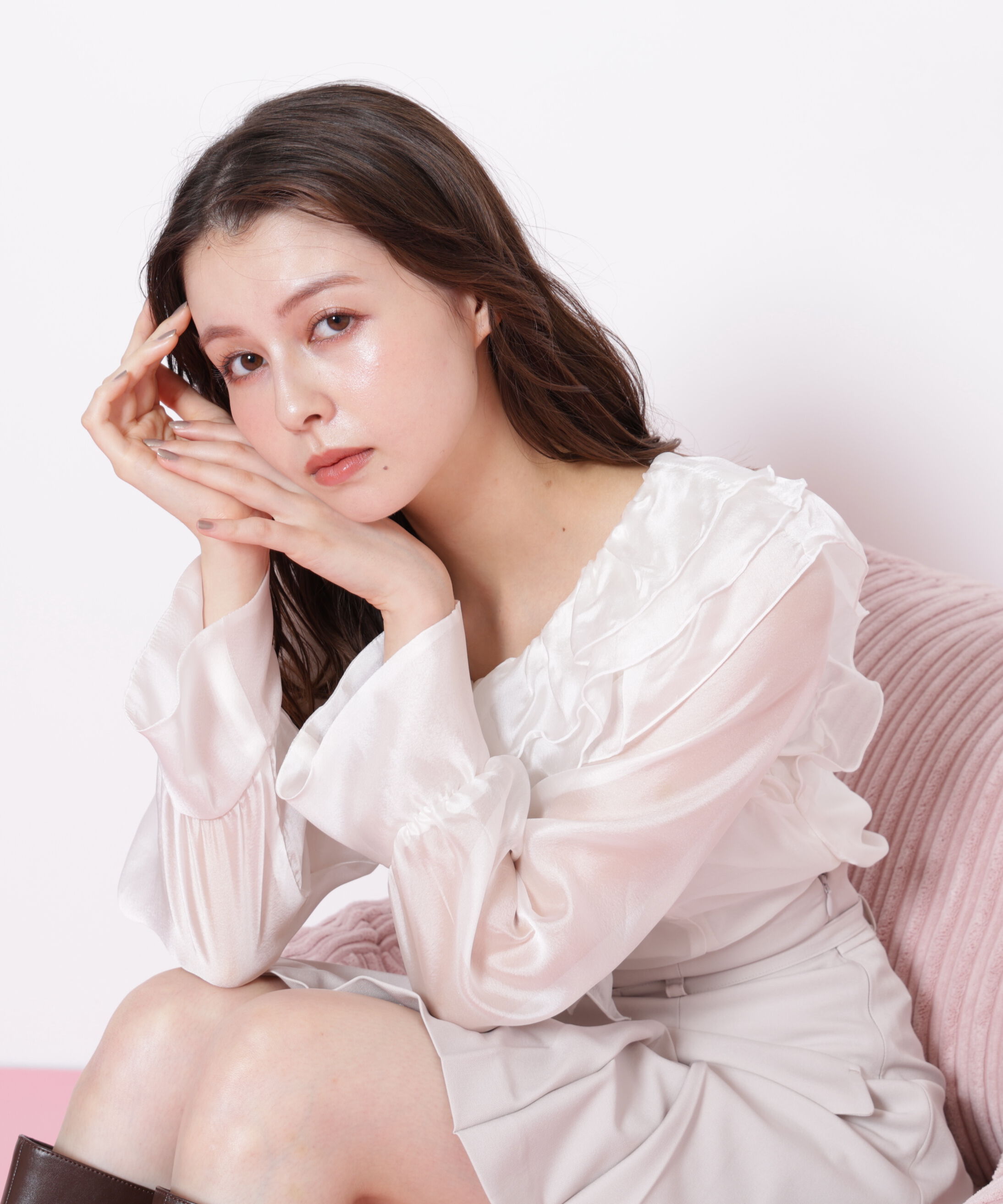  「シアーフリルブラウス」|シャツ・ブラウス|