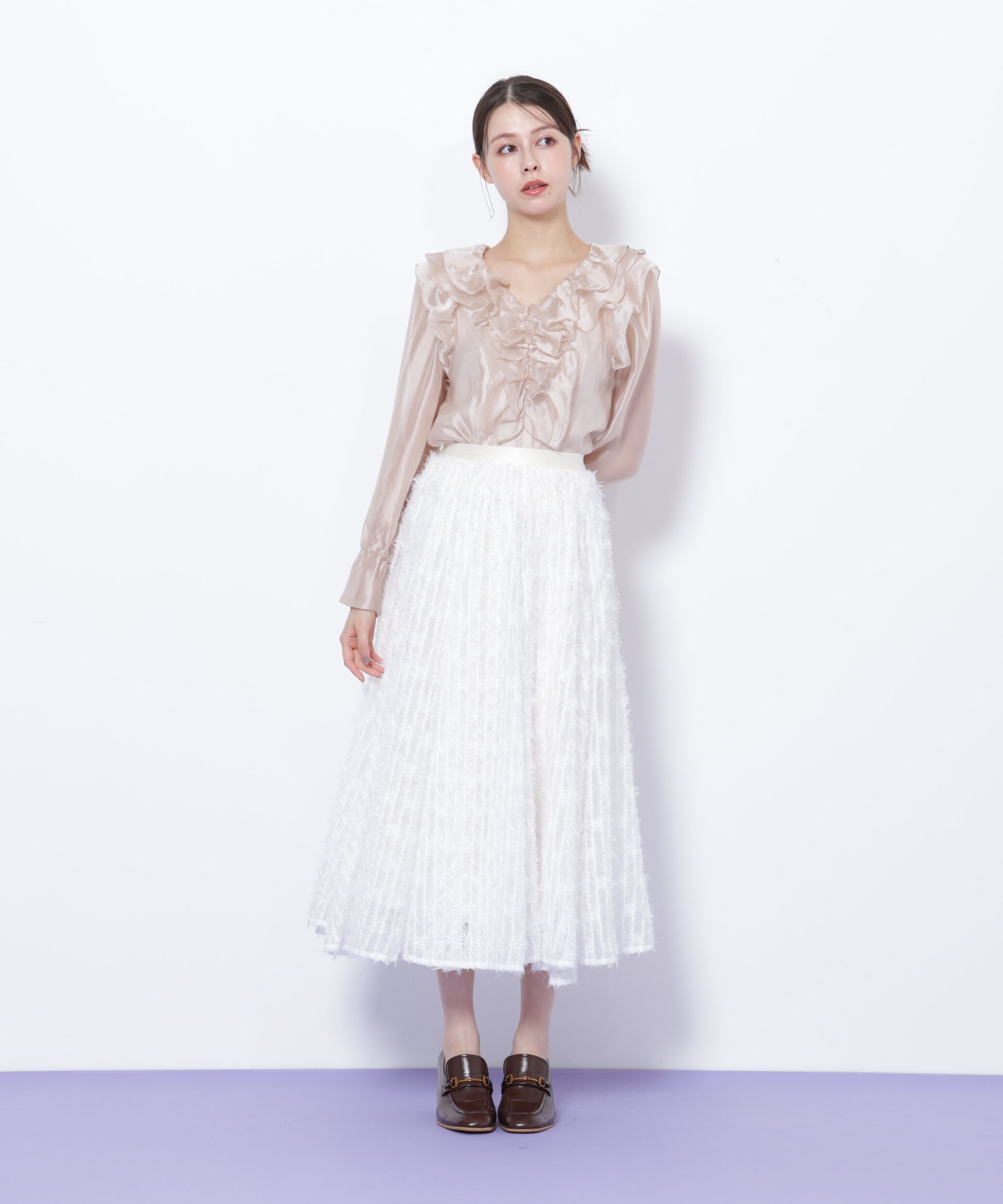  「シアーフリルブラウス」|シャツ・ブラウス|