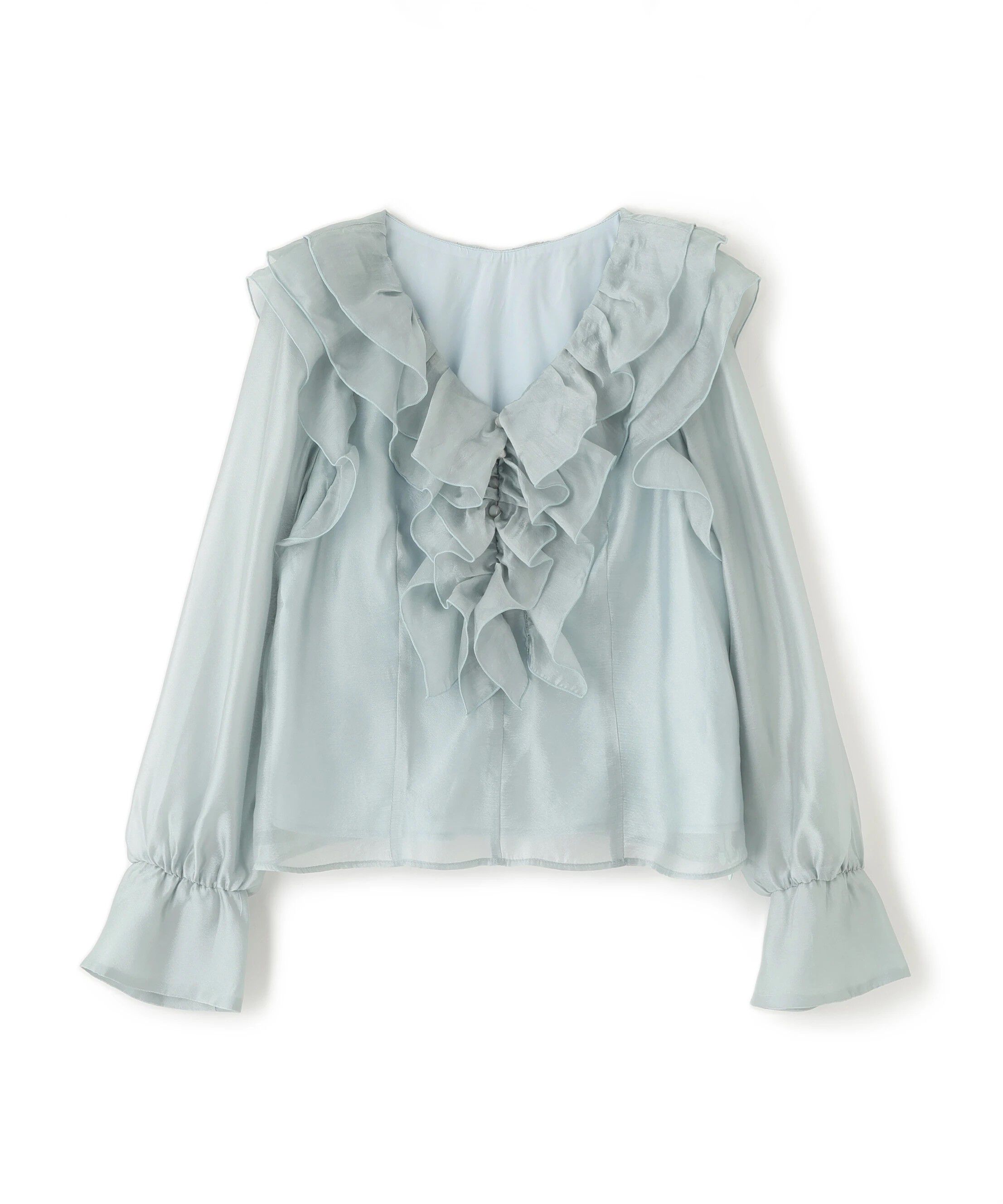 「シアーフリルブラウス」|シャツ・ブラウス|