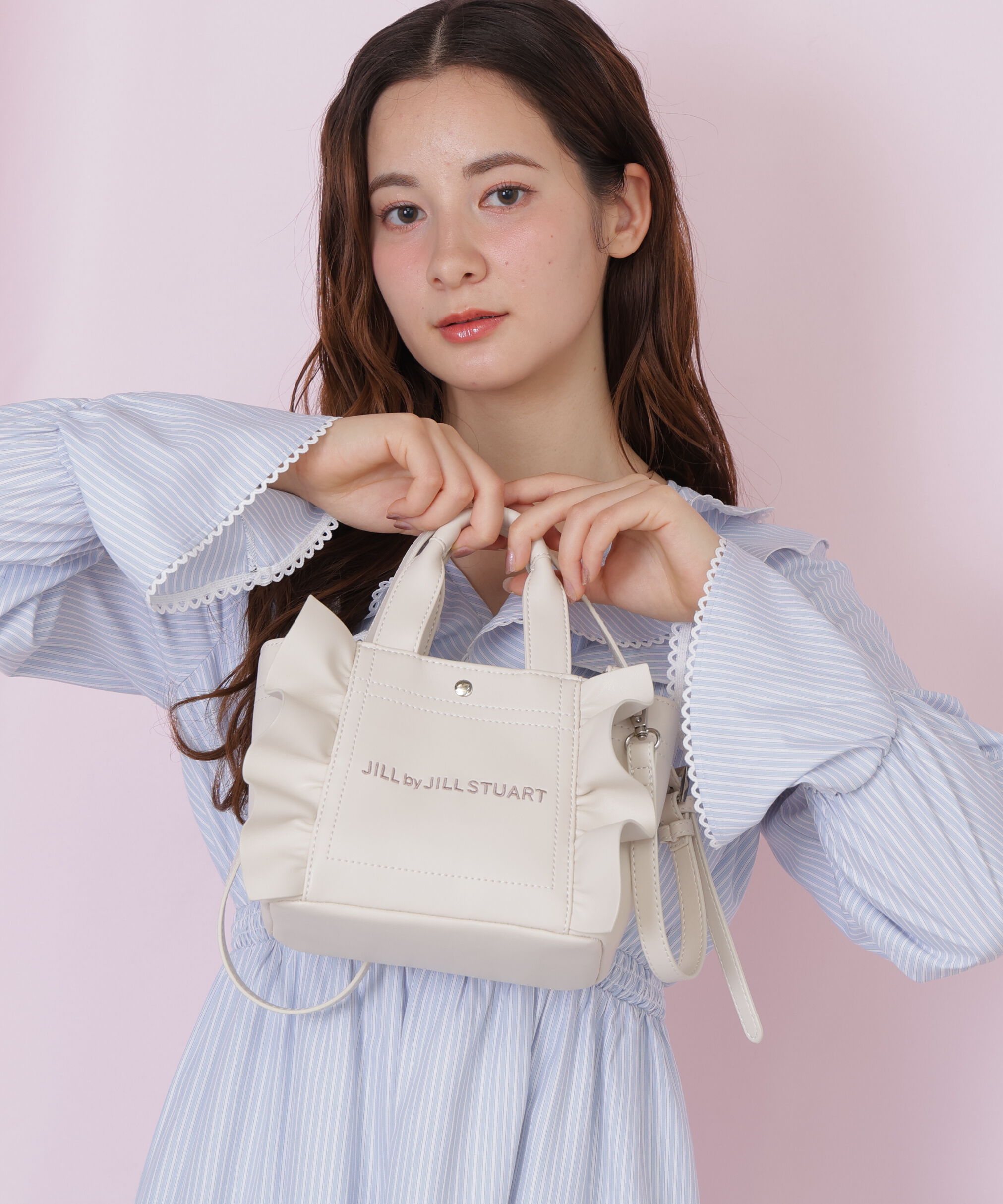  「＜フリルトートミニ＞フェイクレザー」|その他|ホワイト