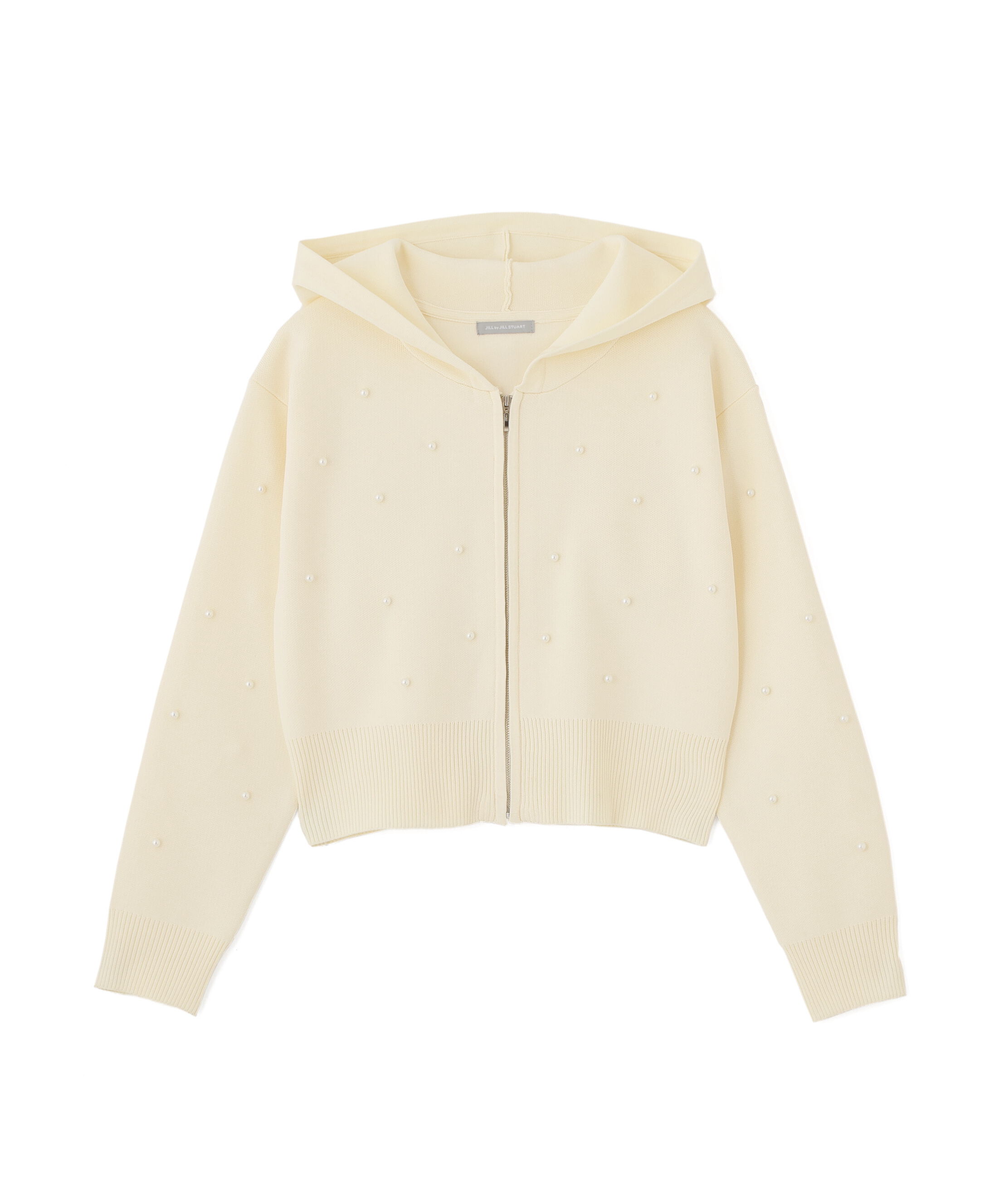  「ランダムパールニットフーディー」|ニット・セーター|