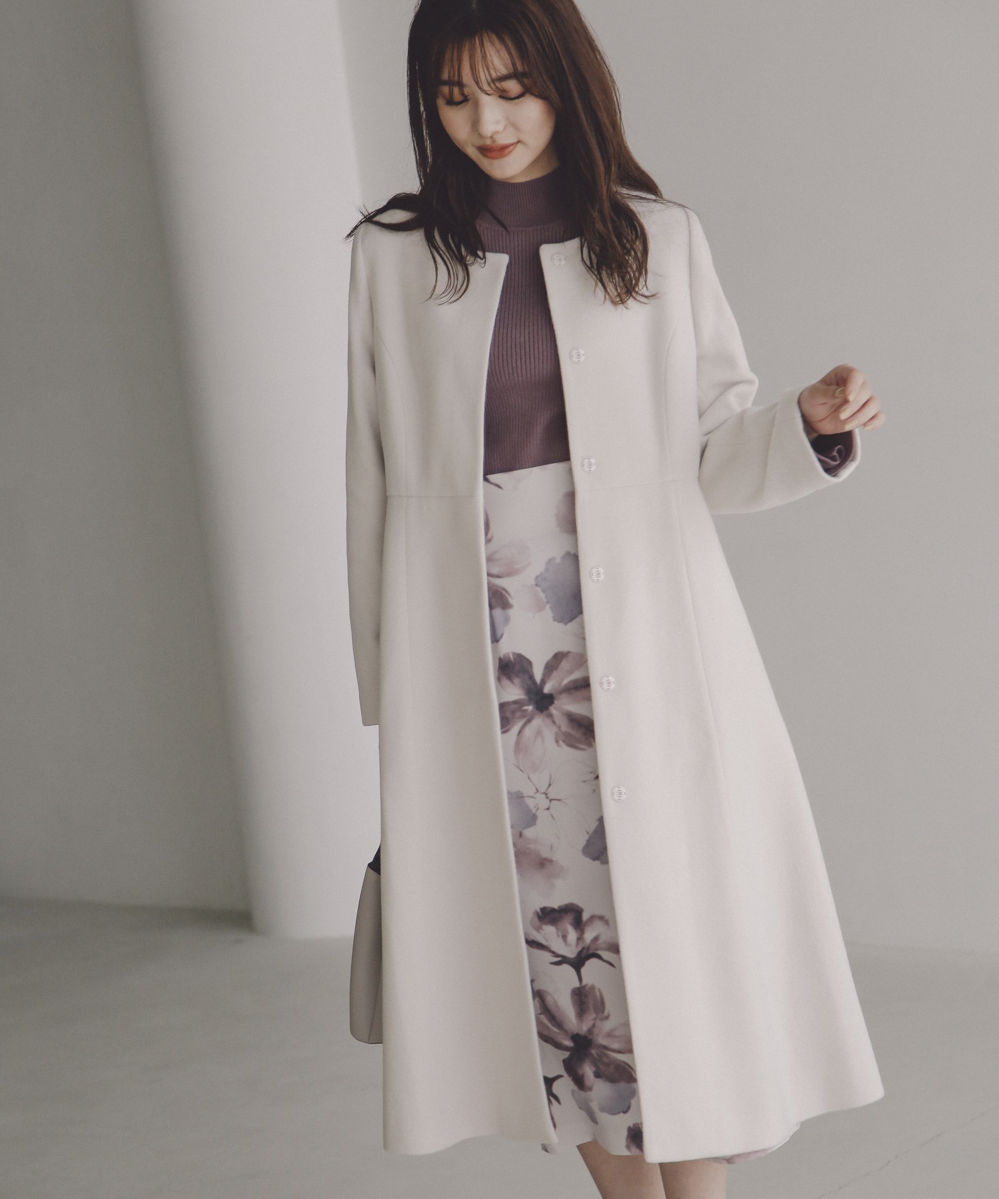 PROPORTION BODY DRESSING「ノーカラーフレアコート」|その他|