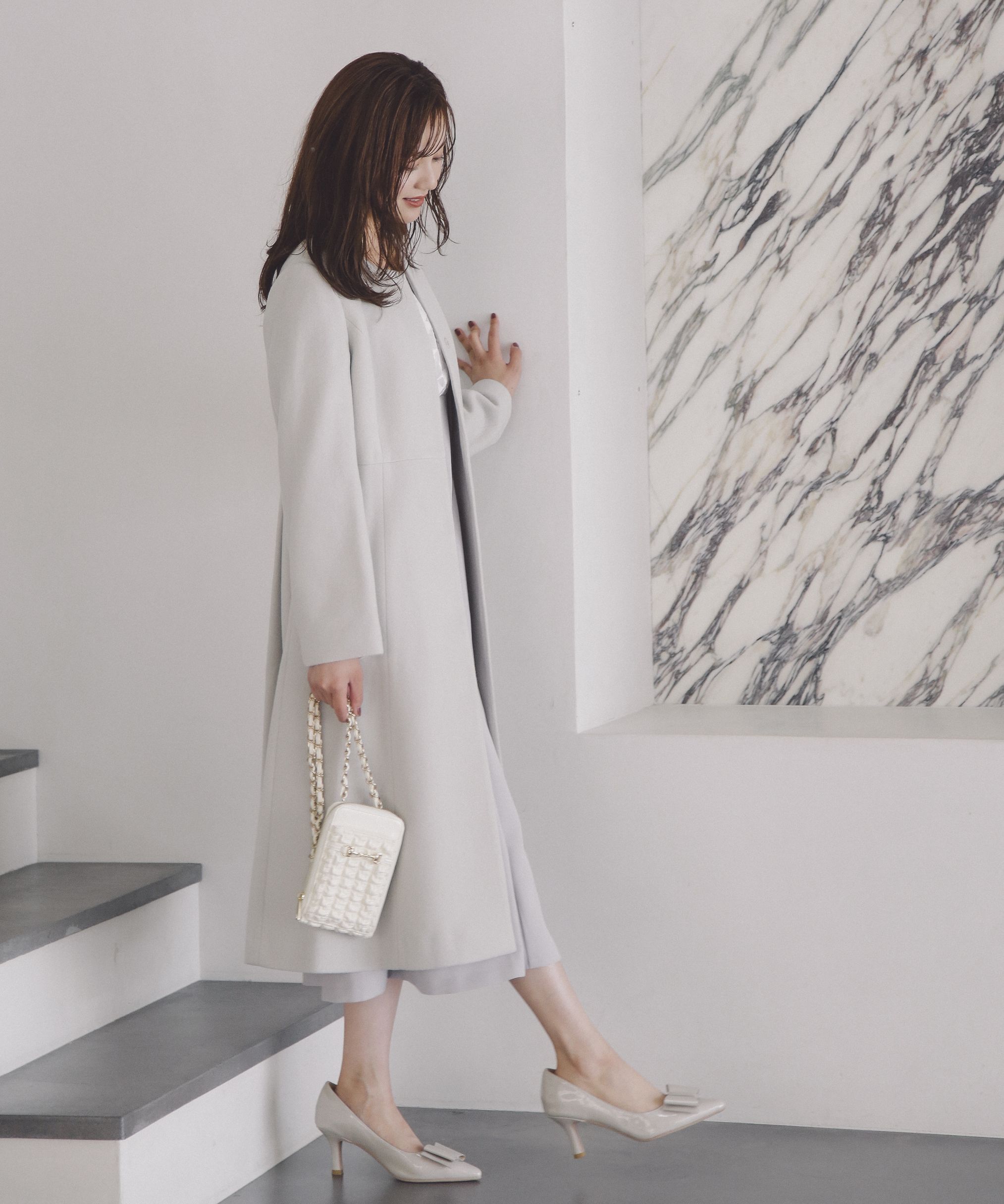 PROPORTION BODY DRESSING「ノーカラーフレアコート」|その他|