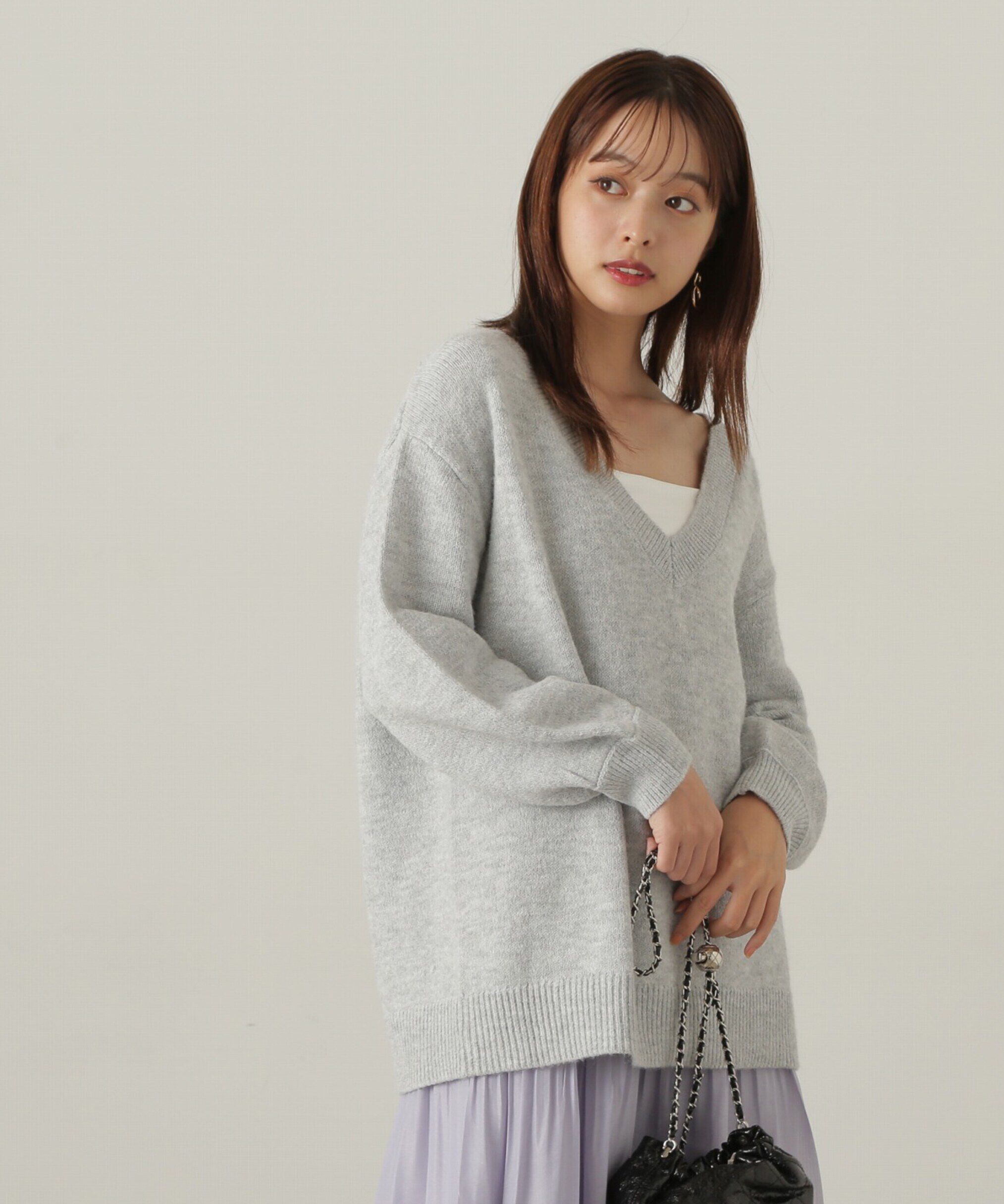 PROPORTION BODY DRESSING「深Vニット　24AW」|ニット・セーター|