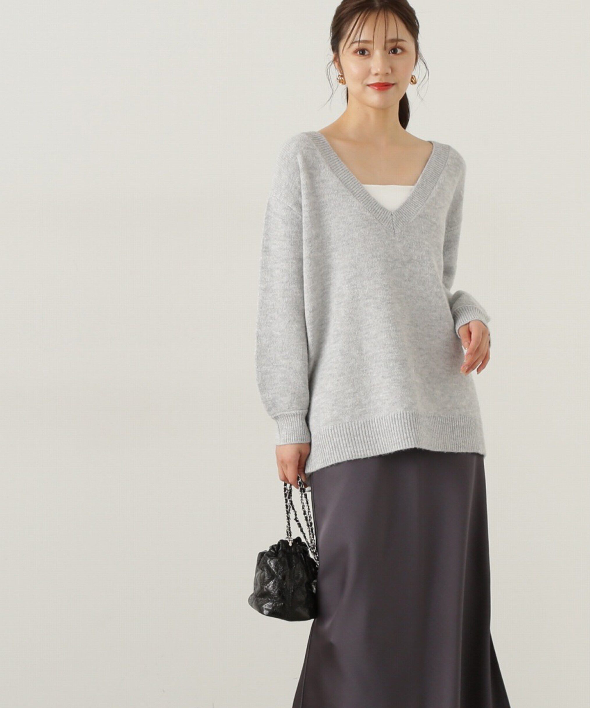 PROPORTION BODY DRESSING「深Vニット　24AW」|ニット・セーター|