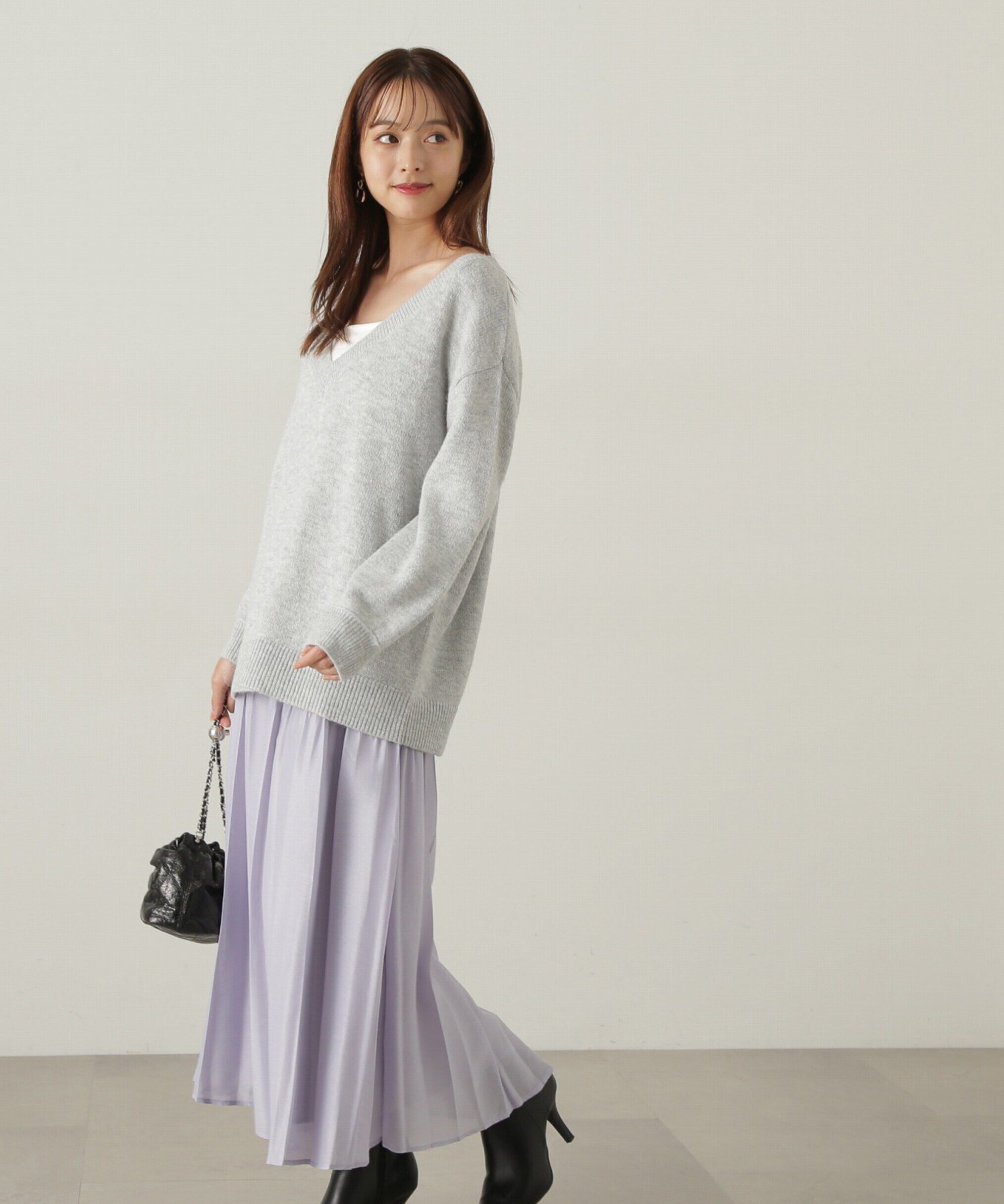 PROPORTION BODY DRESSING「深Vニット　24AW」|ニット・セーター|