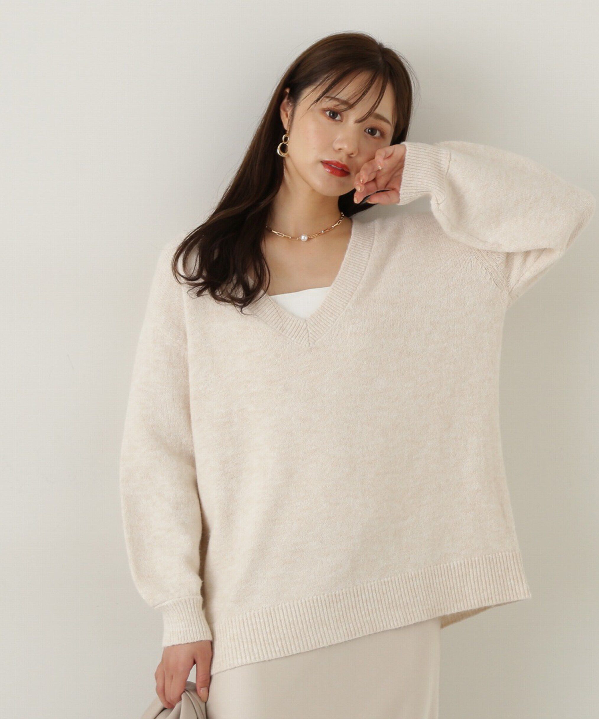 PROPORTION BODY DRESSING「深Vニット　24AW」|ニット・セーター|