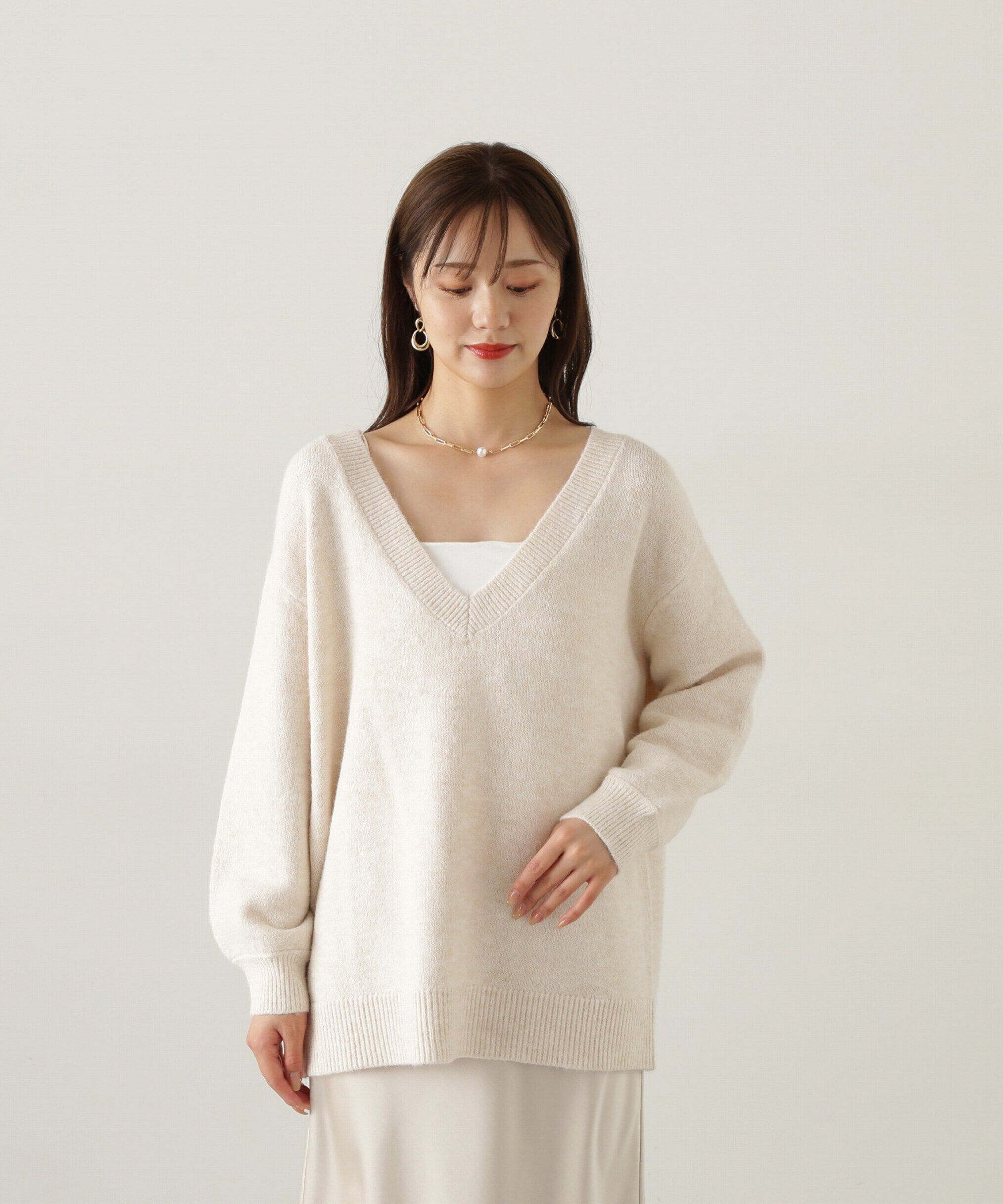 PROPORTION BODY DRESSING「深Vニット　24AW」|ニット・セーター|