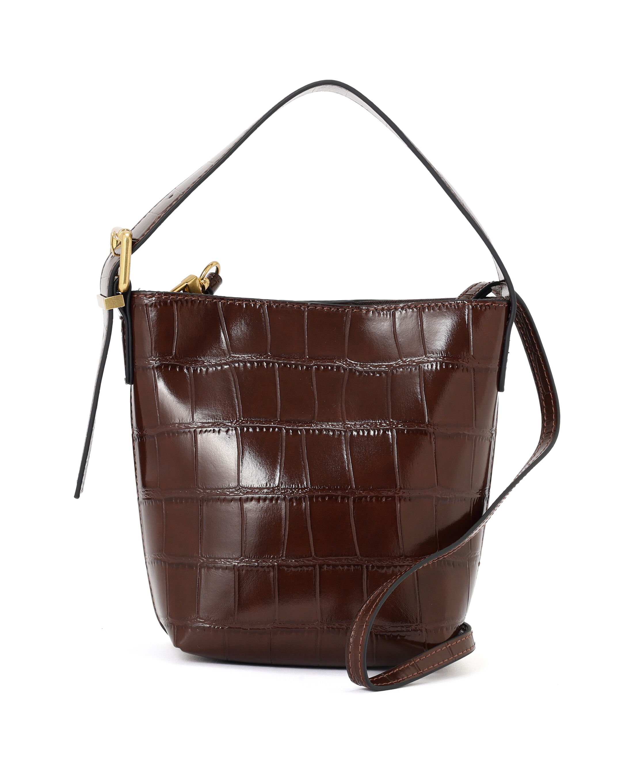 PROPORTION BODY DRESSING「クロコ型押しミニバッグ」|その他|ブラウン