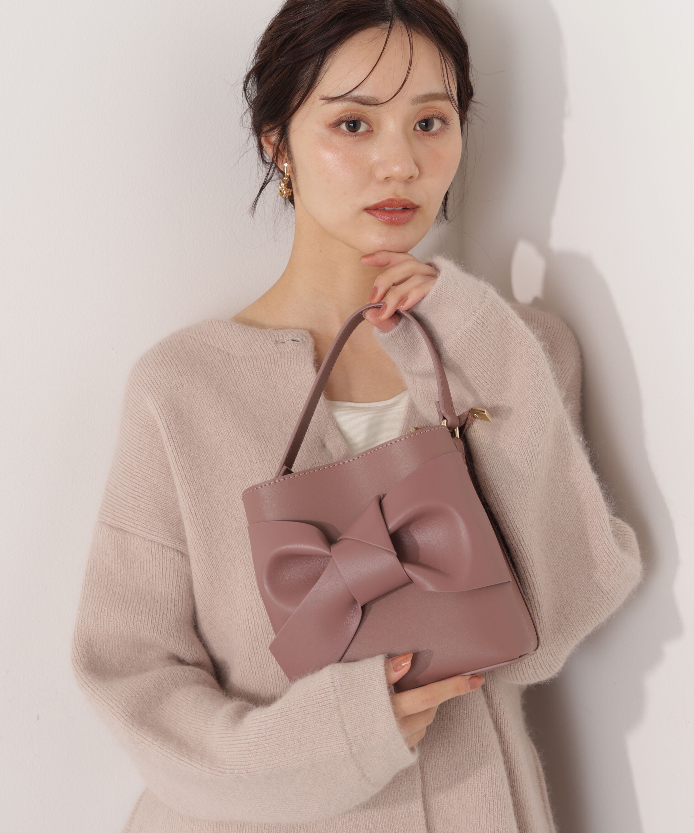 PROPORTION BODY DRESSING「ビッグリボンバッグ」|その他|モカピンク1