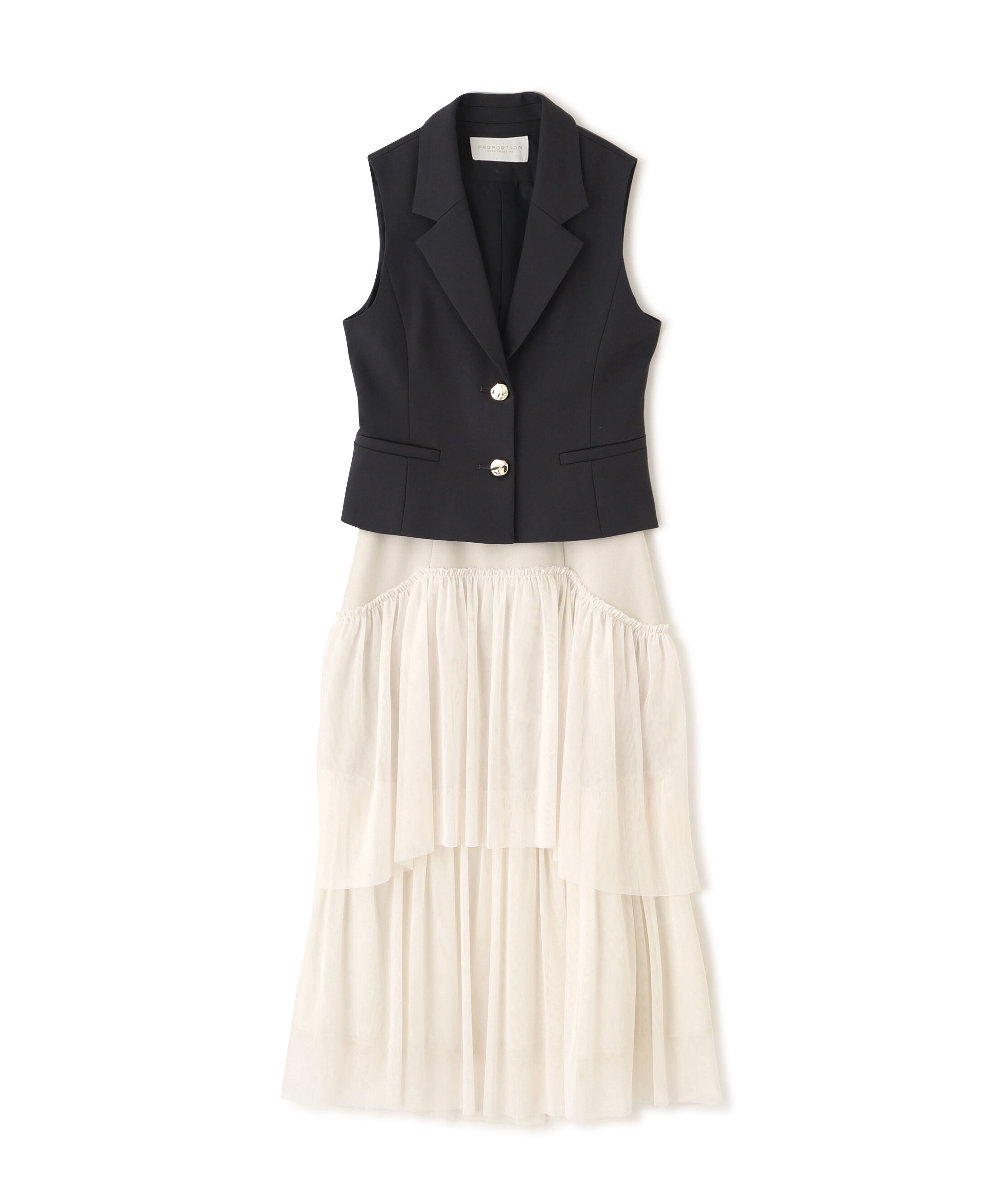 PROPORTION BODY DRESSING「テーラードジレセットアップ」|ワンピース|