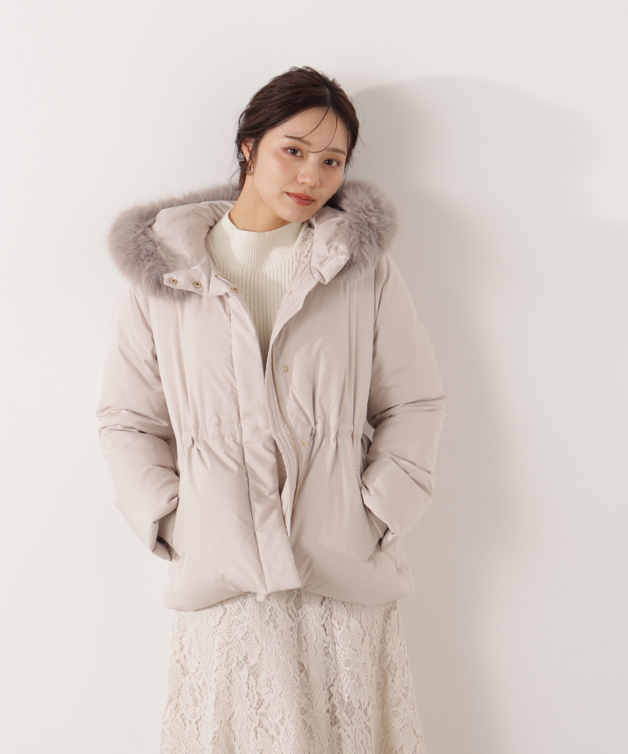 PROPORTION BODY DRESSING「Vネックレースジャンスカ 26SS」|ワンピース|