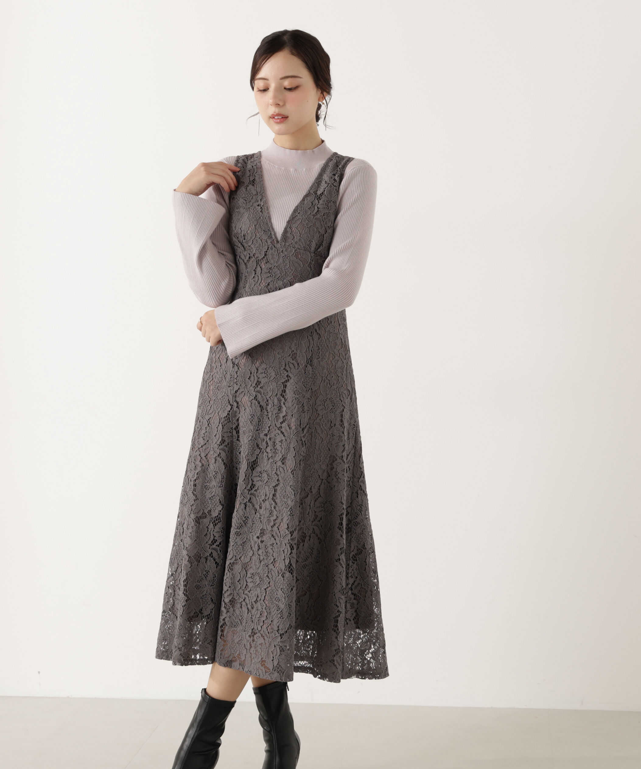 PROPORTION BODY DRESSING「モックネックベーシックニット」|ニット・セーター|