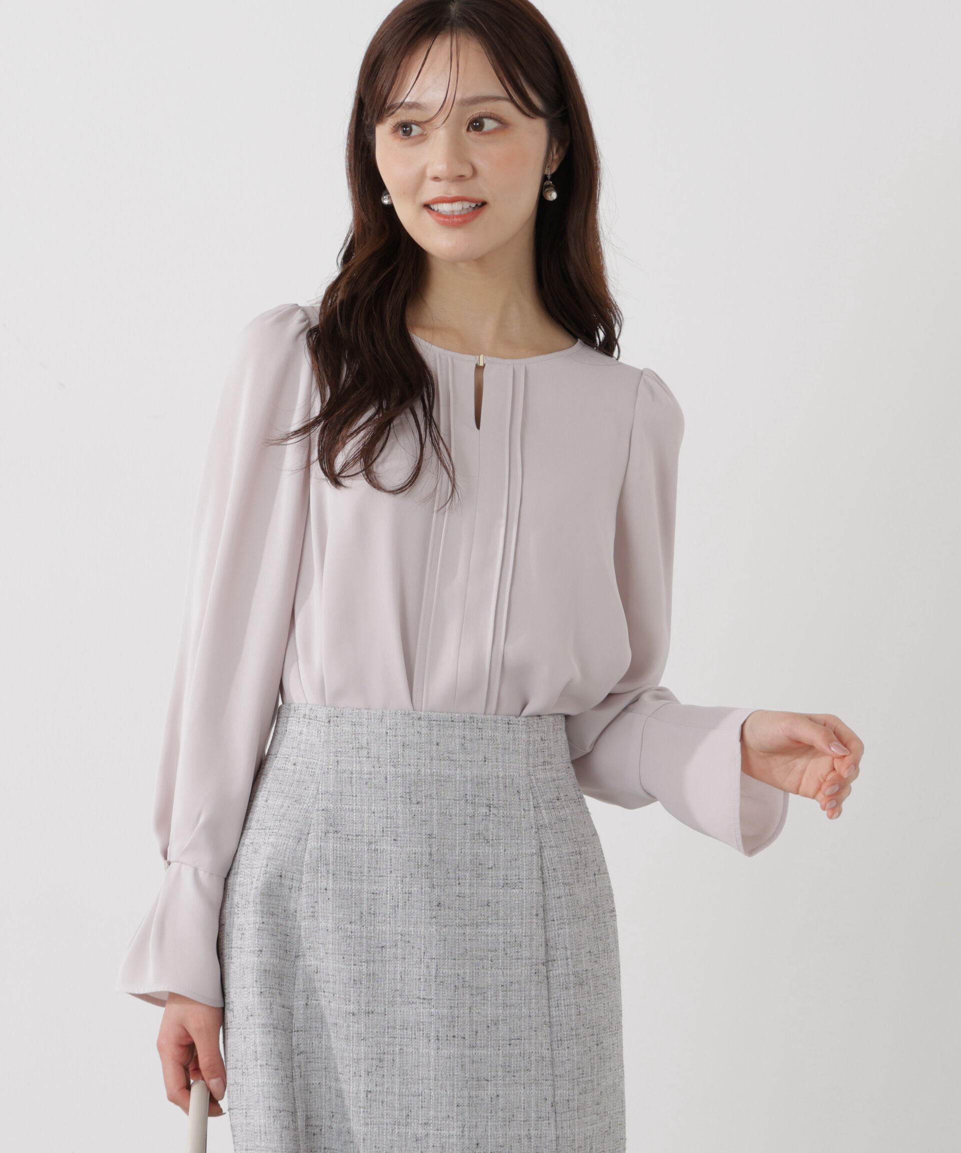 PROPORTION BODY DRESSING「＜ウォッシャブル＞ピンタックブラウス」|シャツ・ブラウス|