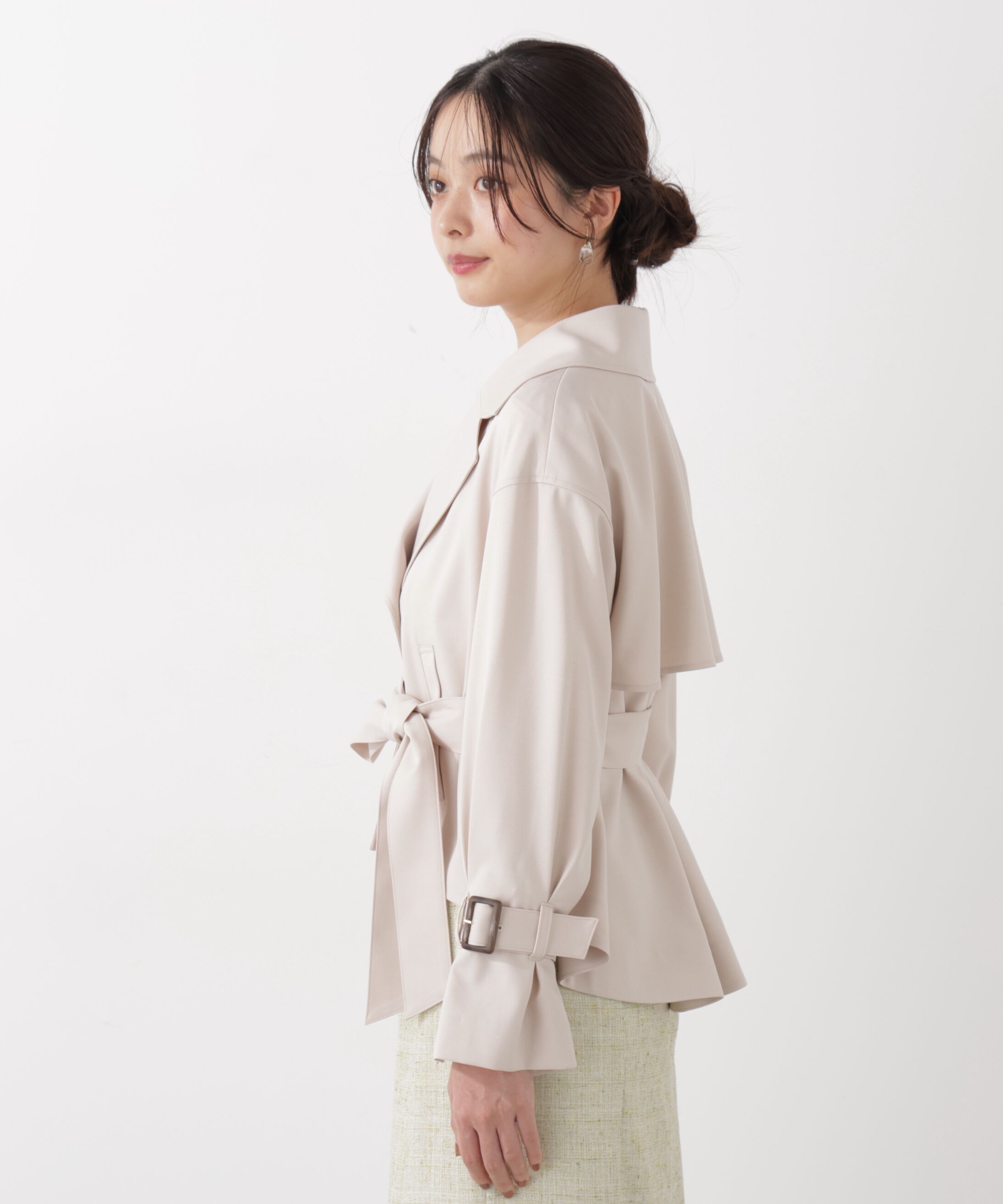 PROPORTION BODY DRESSING「＜防シワ/花粉リリース＞ショートトレンチコート」|ブルゾン・スタジャン|