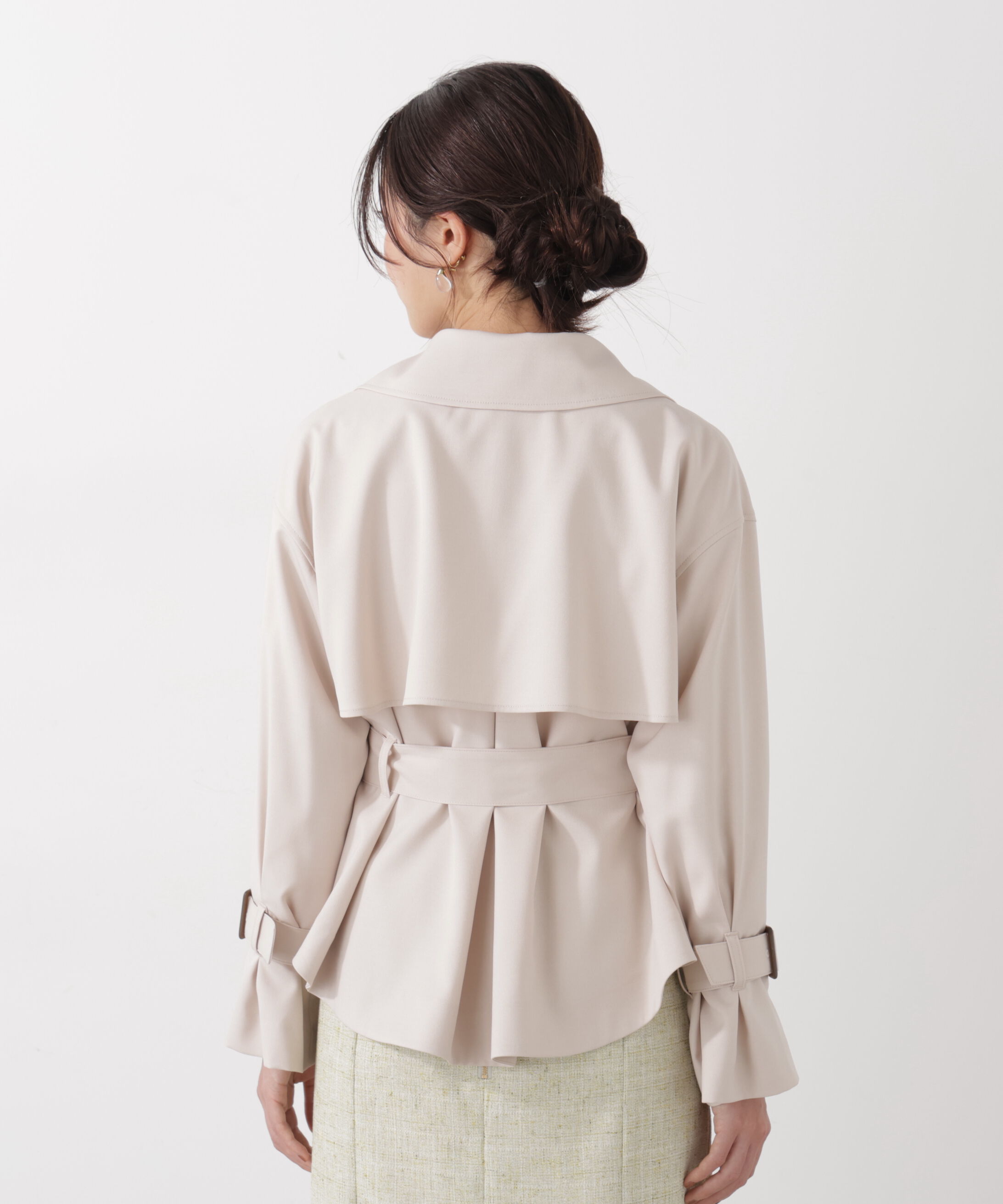PROPORTION BODY DRESSING「＜防シワ/花粉リリース＞ショートトレンチコート」|ブルゾン・スタジャン|