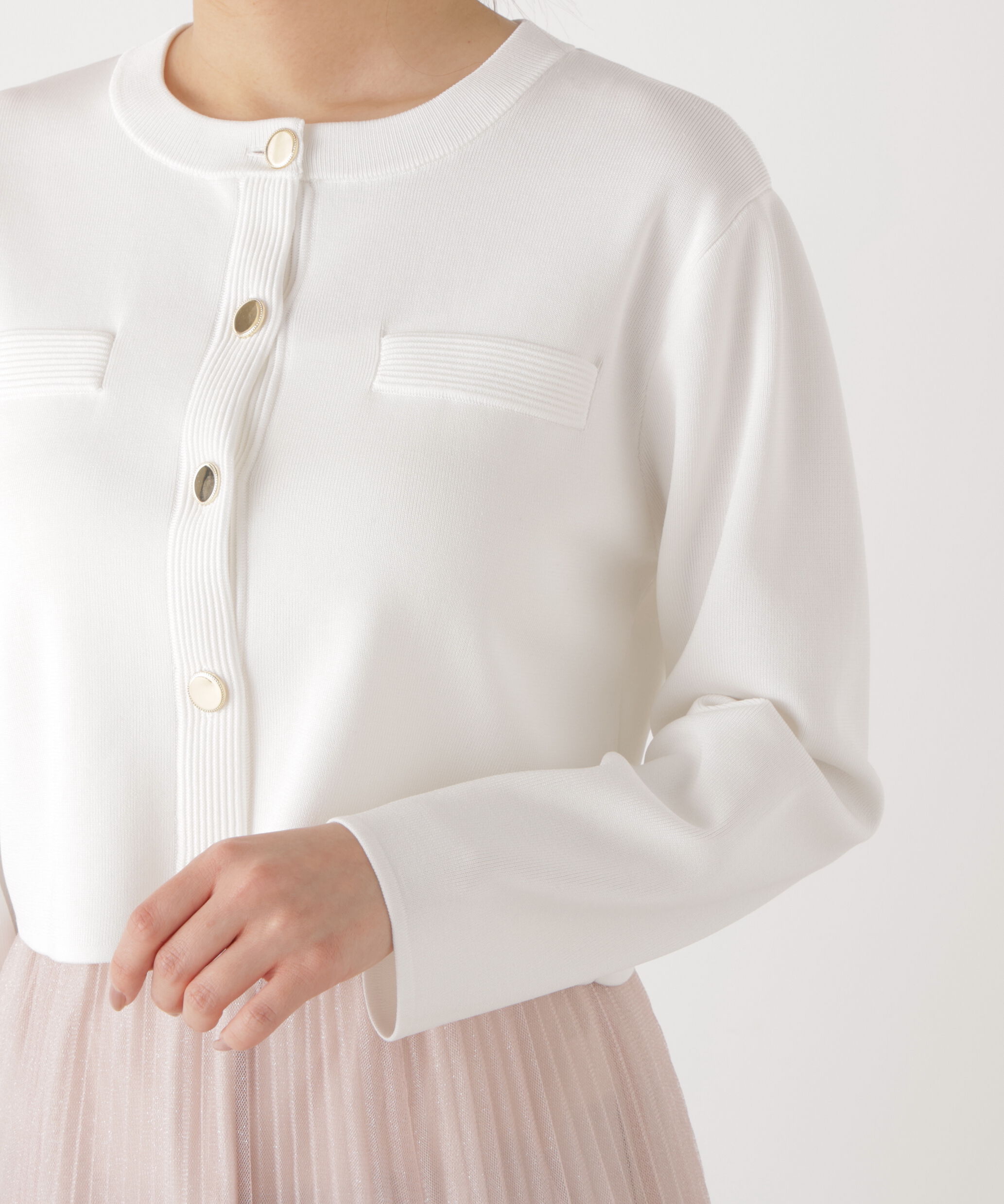 PROPORTION BODY DRESSING「〈a/mie〉シルク混ニットカーディガン　26SS」|ニット・セーター|