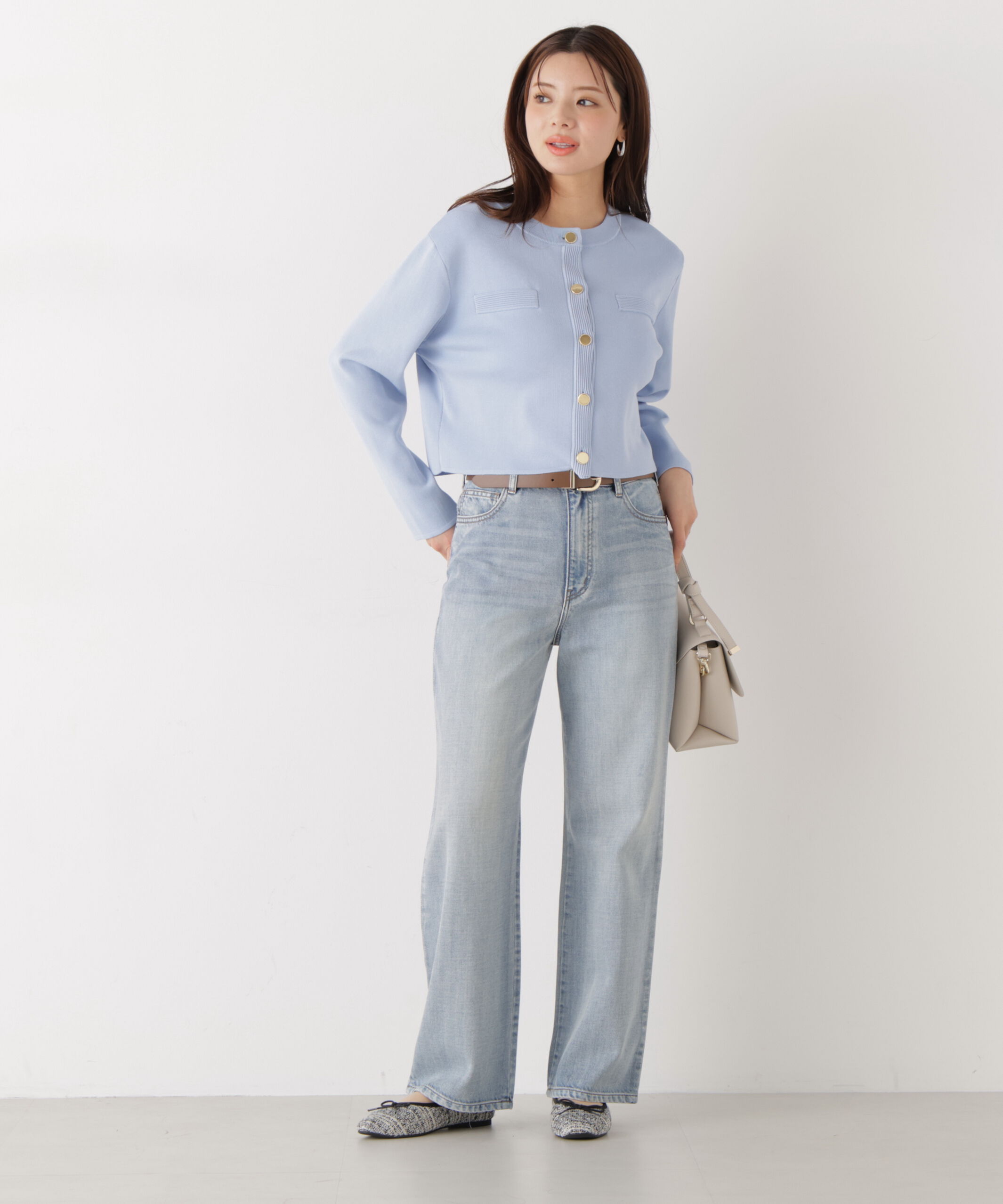 PROPORTION BODY DRESSING「〈a/mie〉シルク混ニットカーディガン　26SS」|ニット・セーター|