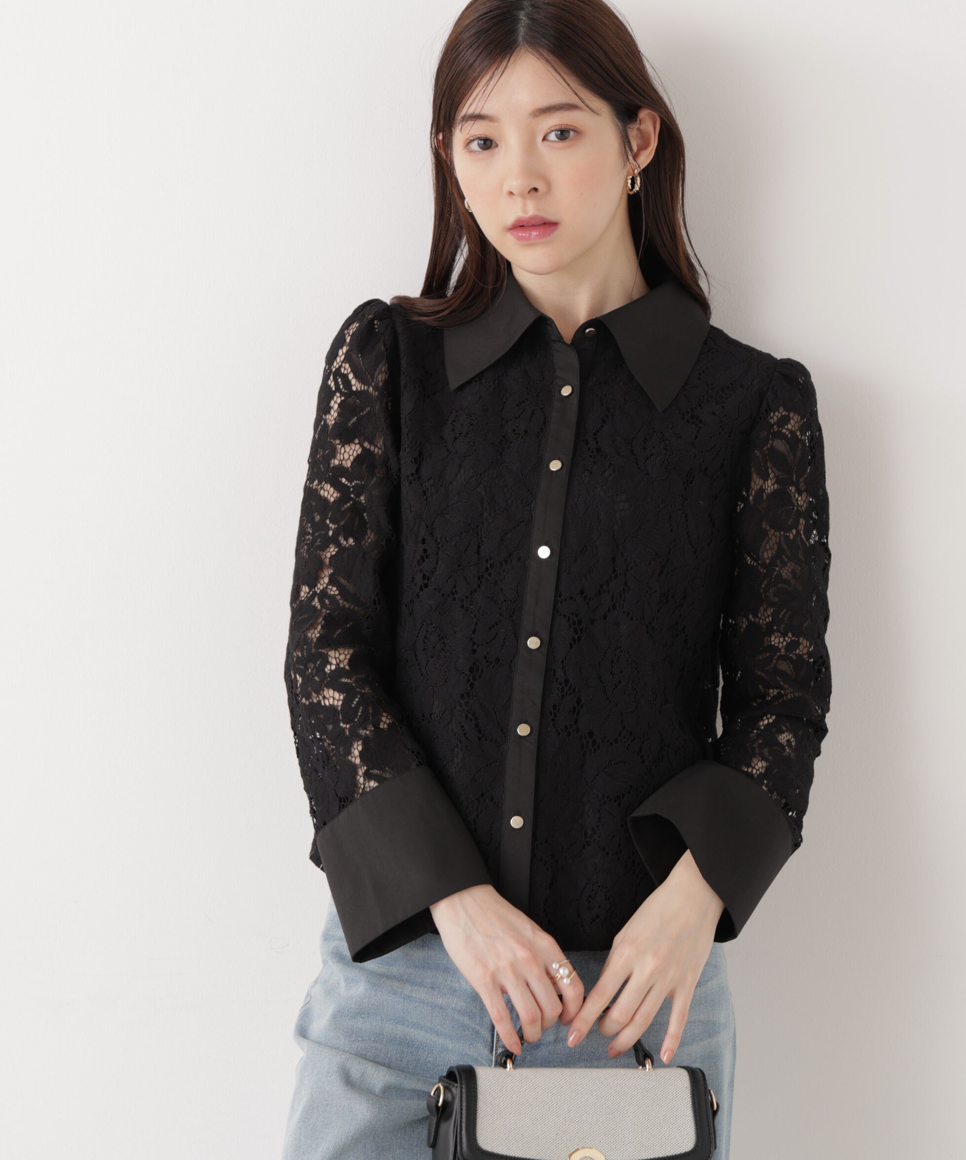 PROPORTION BODY DRESSING「ビッグ衿レースブラウス　26SS」|シャツ・ブラウス|