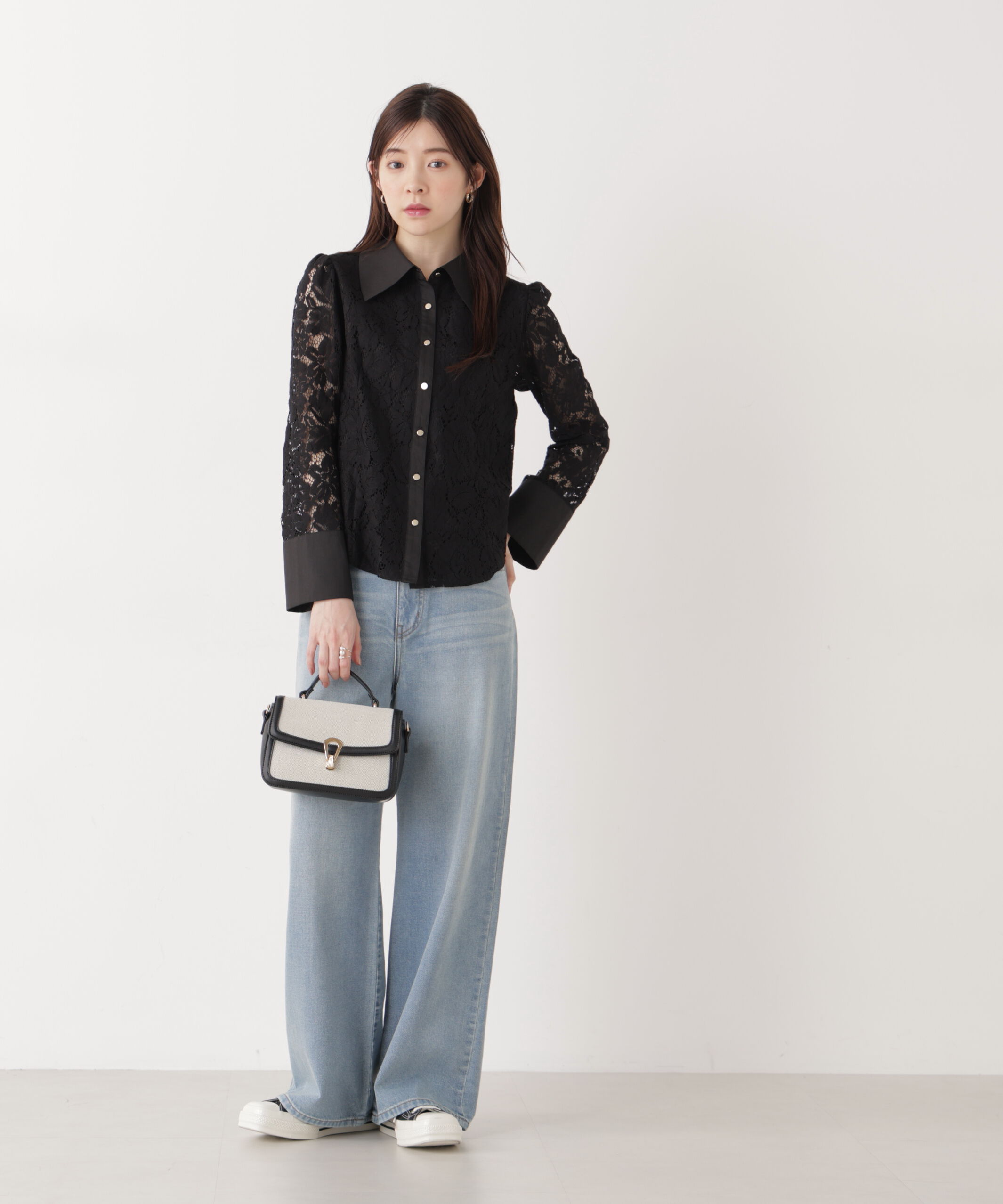 PROPORTION BODY DRESSING「ビッグ衿レースブラウス　26SS」|シャツ・ブラウス|