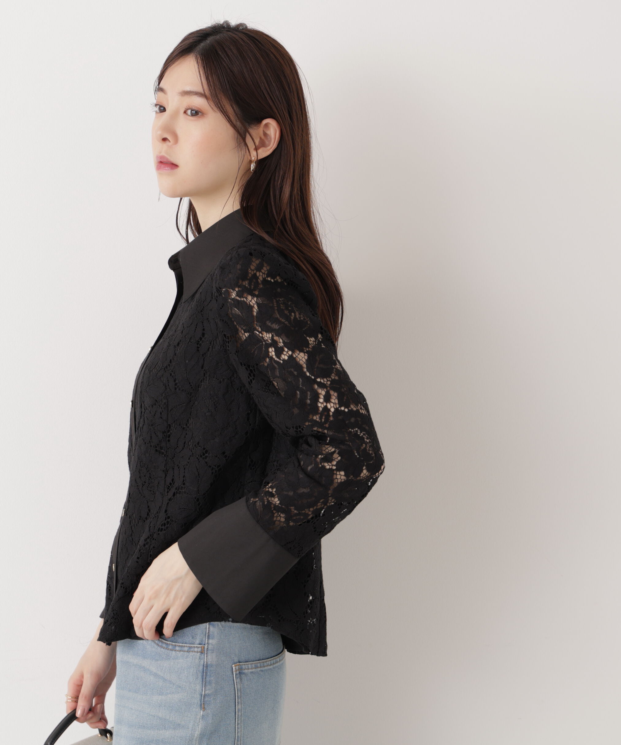 PROPORTION BODY DRESSING「ビッグ衿レースブラウス　26SS」|シャツ・ブラウス|