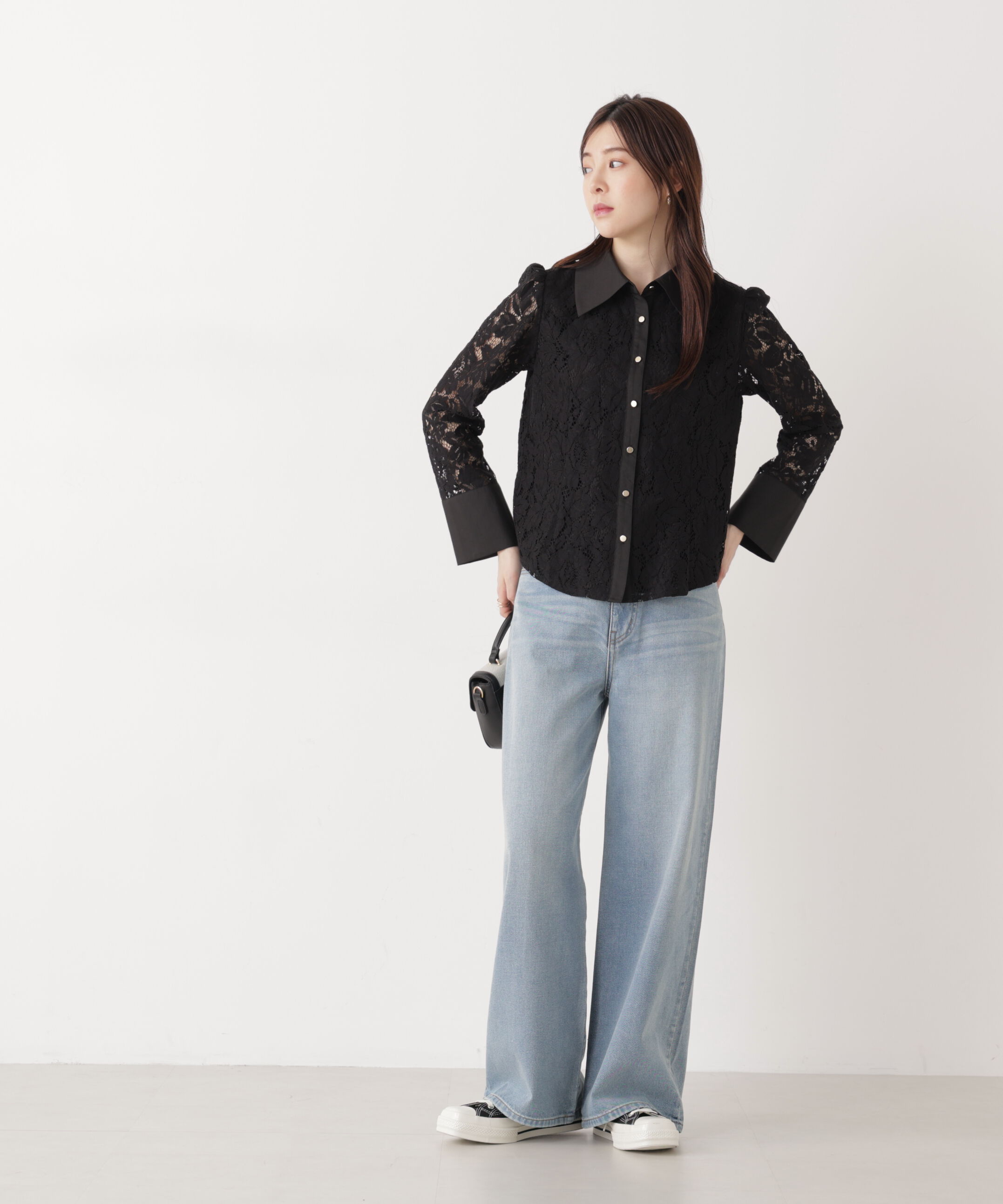 PROPORTION BODY DRESSING「ビッグ衿レースブラウス　26SS」|シャツ・ブラウス|