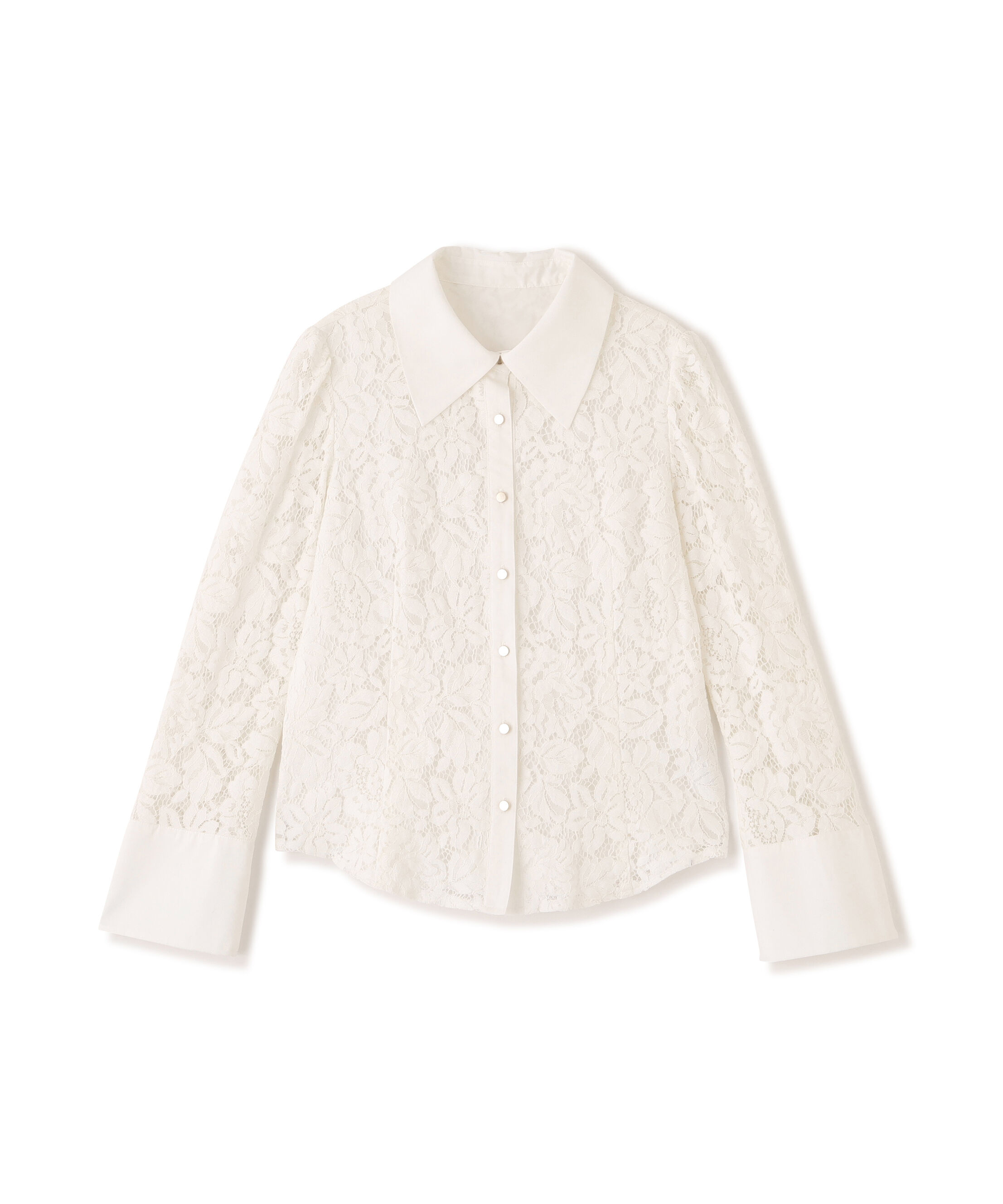 PROPORTION BODY DRESSING「ビッグ衿レースブラウス　26SS」|シャツ・ブラウス|
